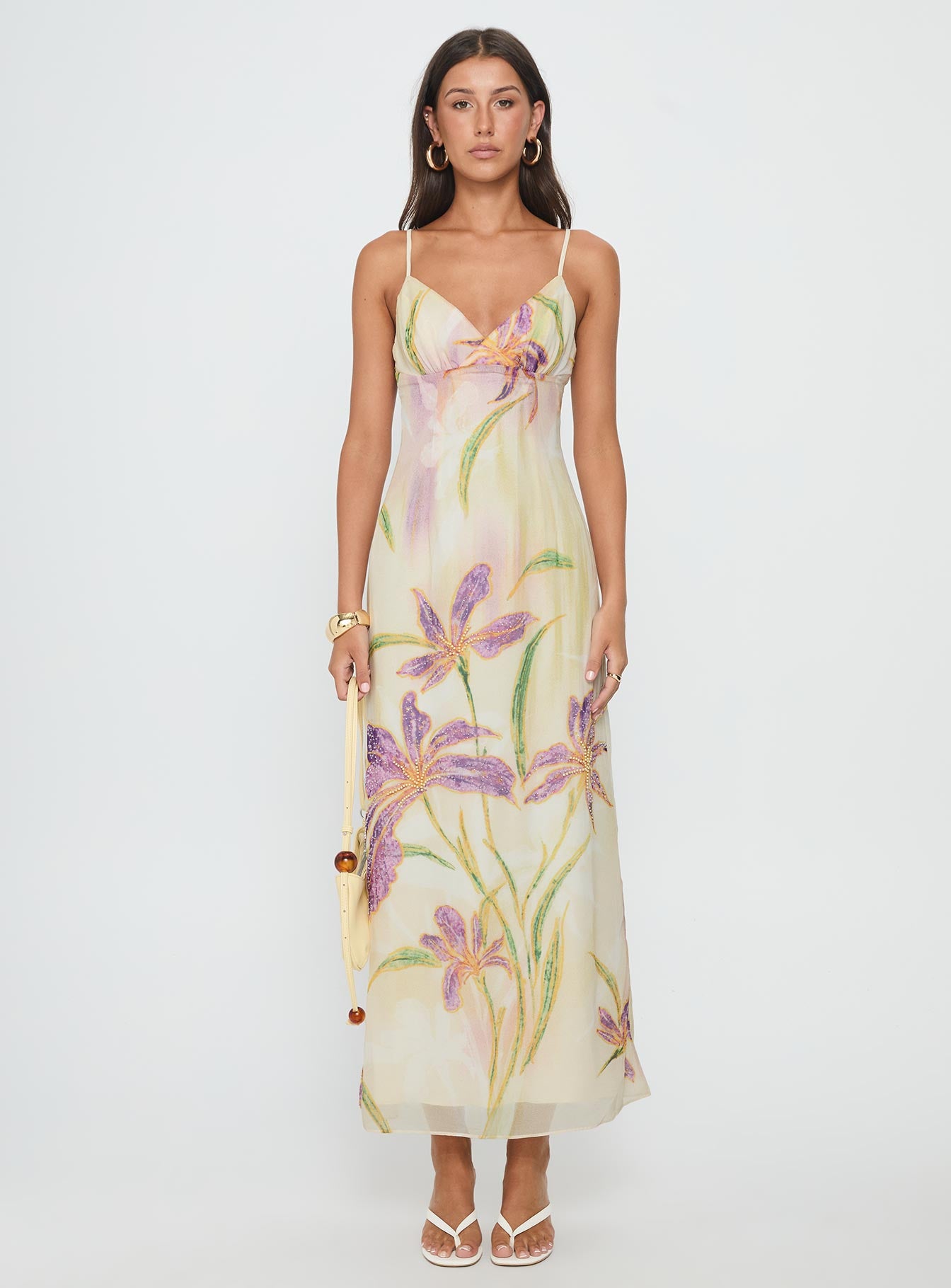 Isakaia Beaded Maxi Dress Floral Multi - Image 7