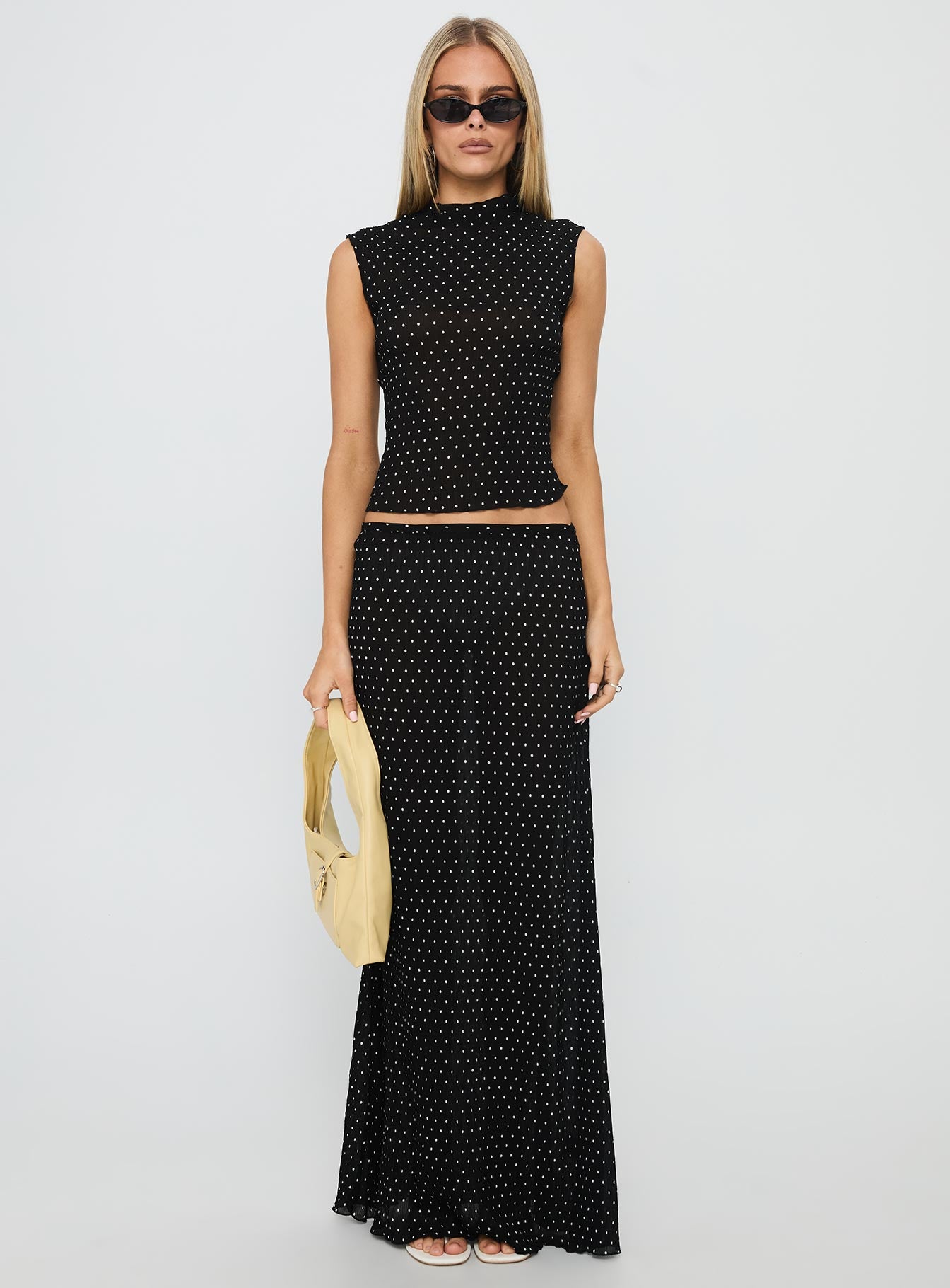 Ford Maxi Skirt Onyx Polka - Image 7