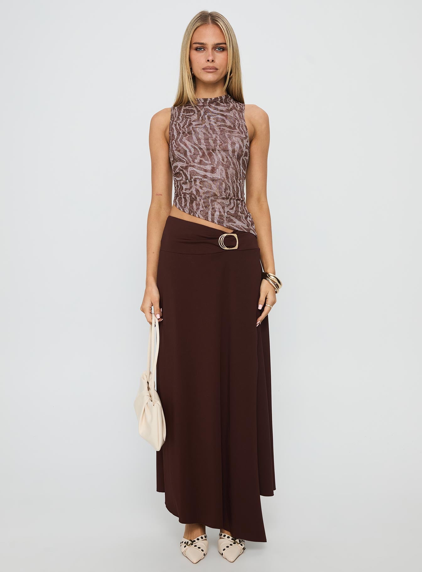 Sunburn Asymmetrical Top Brown Zebra - Image 7