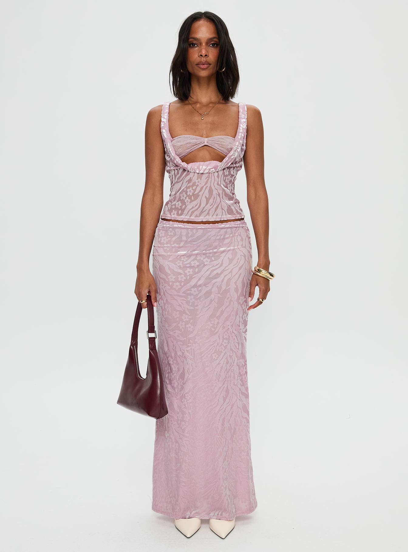 Kalei Maxi Skirt Pink Floral - Image 7