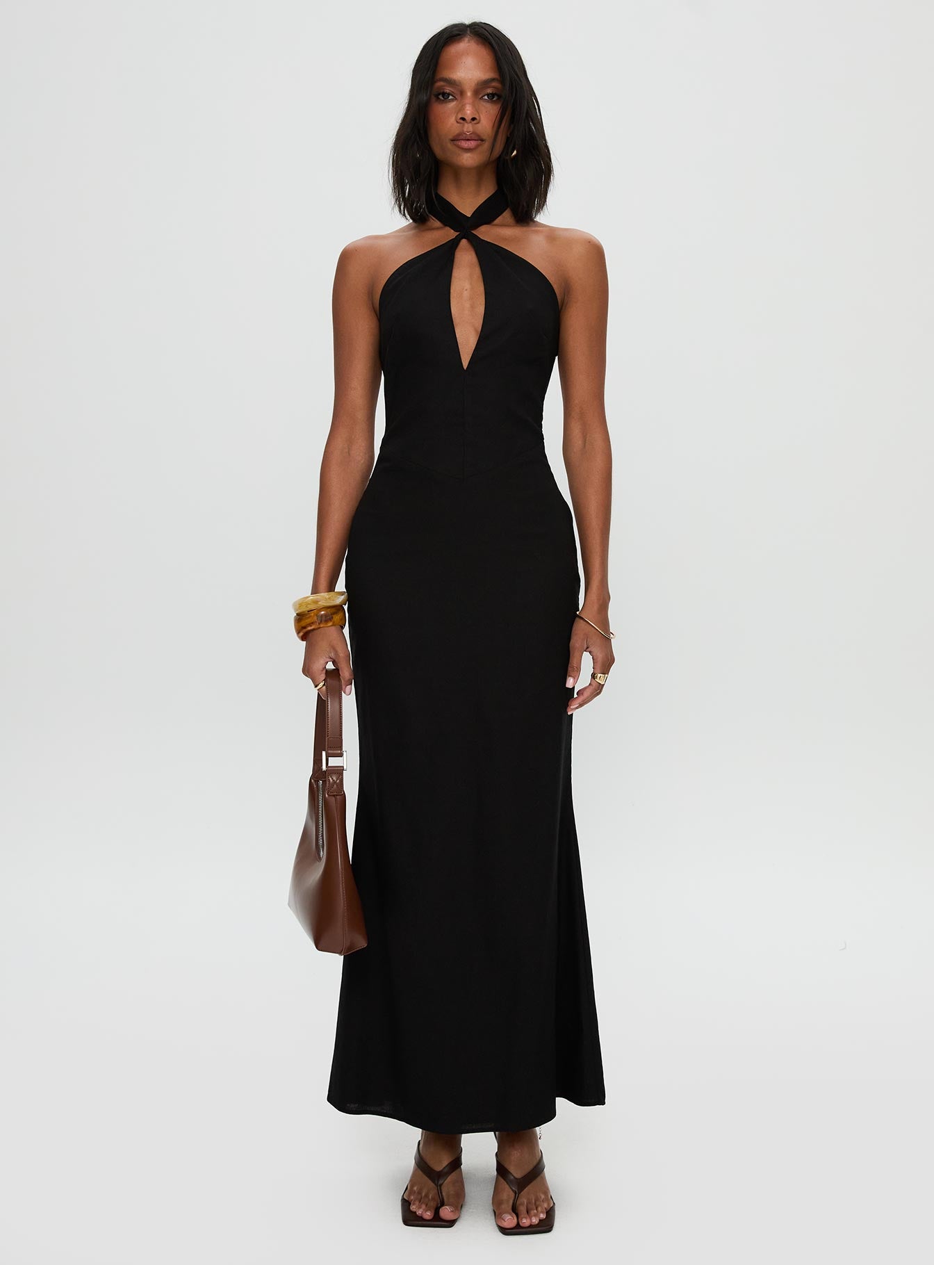 Rapture Halter Maxi Dress Black - Image 6