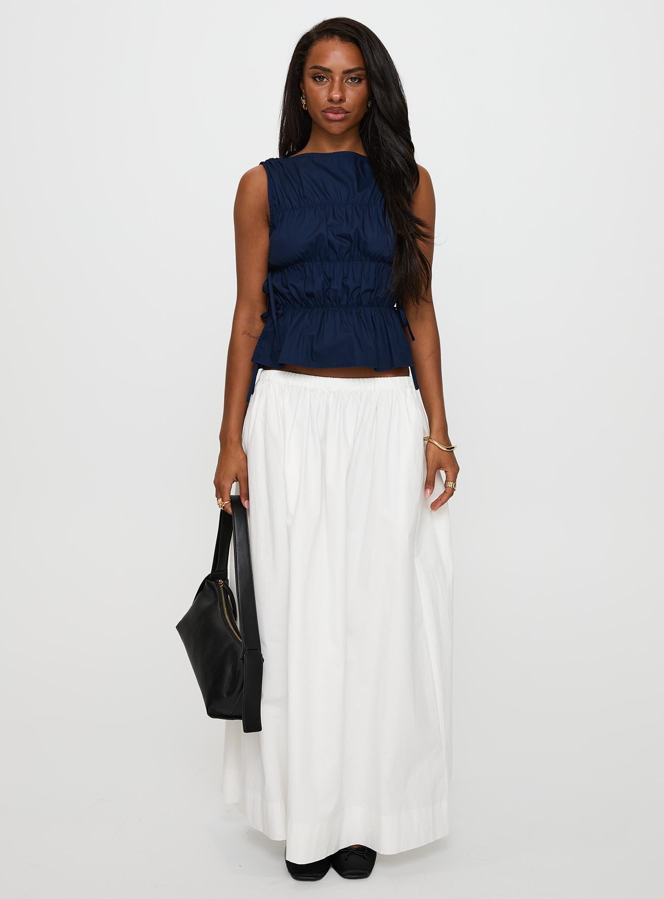 Endless Summers Tie Side Top Navy - Image 8