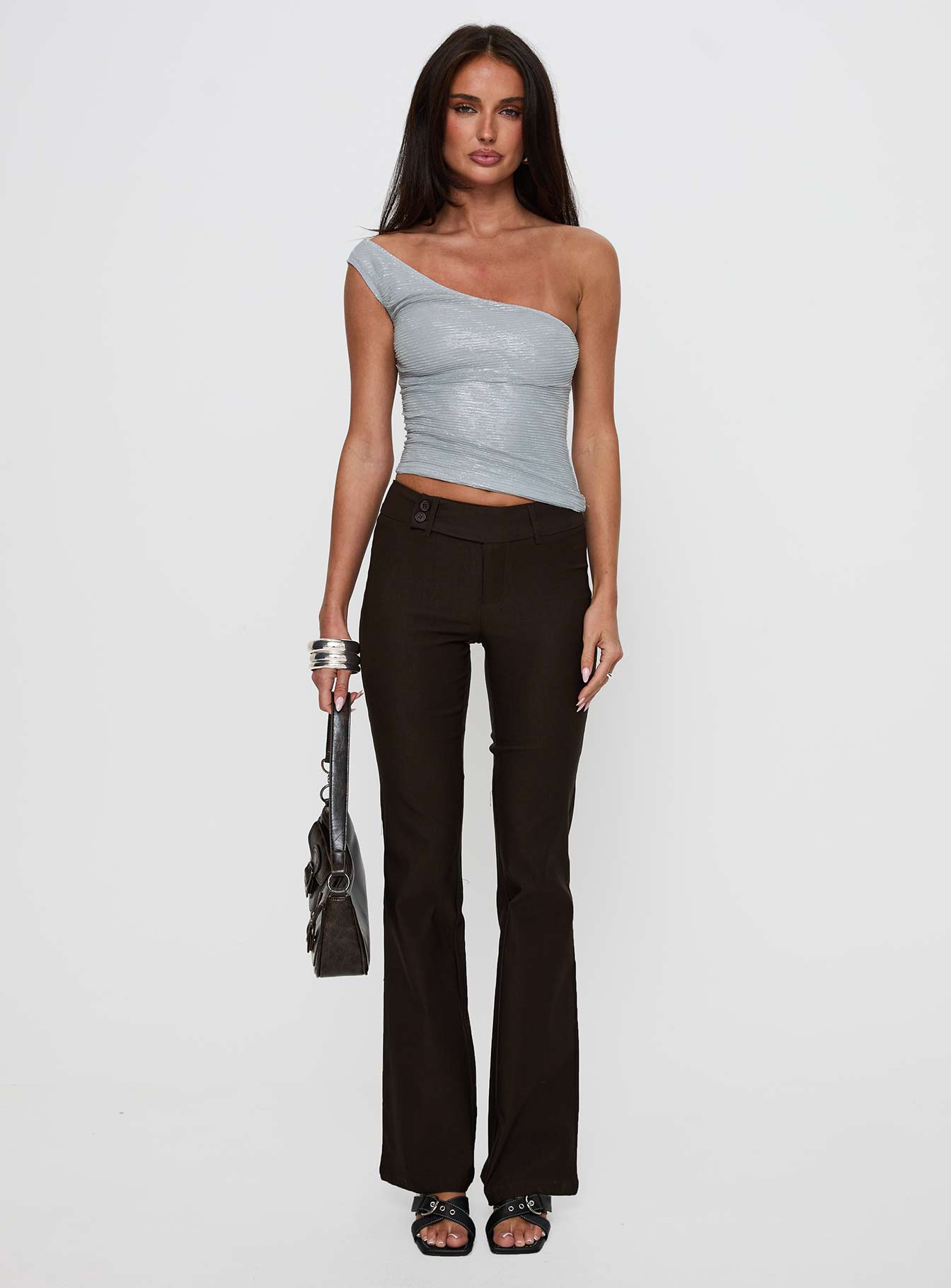 Kinkirk Flared Pants Chocolate - Image 7