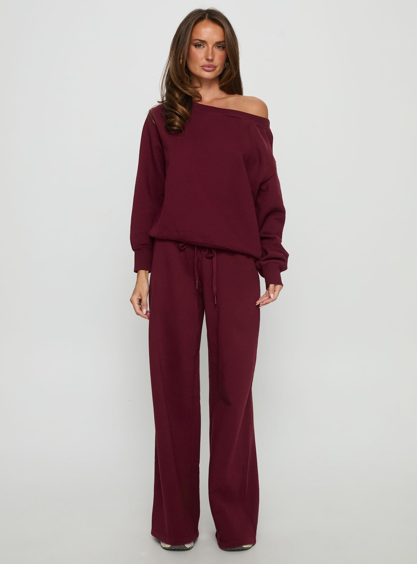 Wellness Off The Shoulder Jumper Currant - Image 7