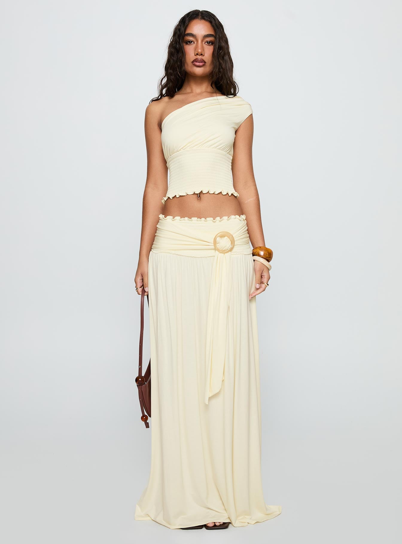 Full Orbit One Shoulder Top Cream - Image 7