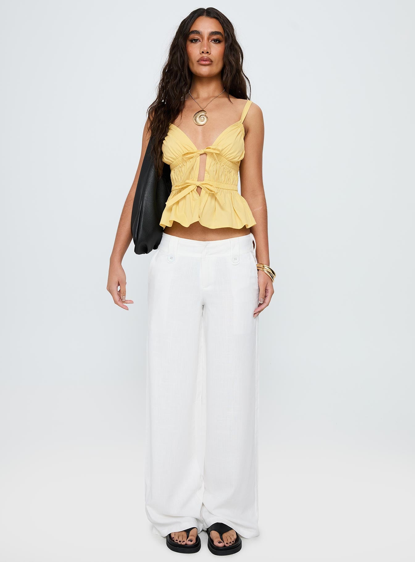 Like A Star Tie Up Top Lemon - Image 7