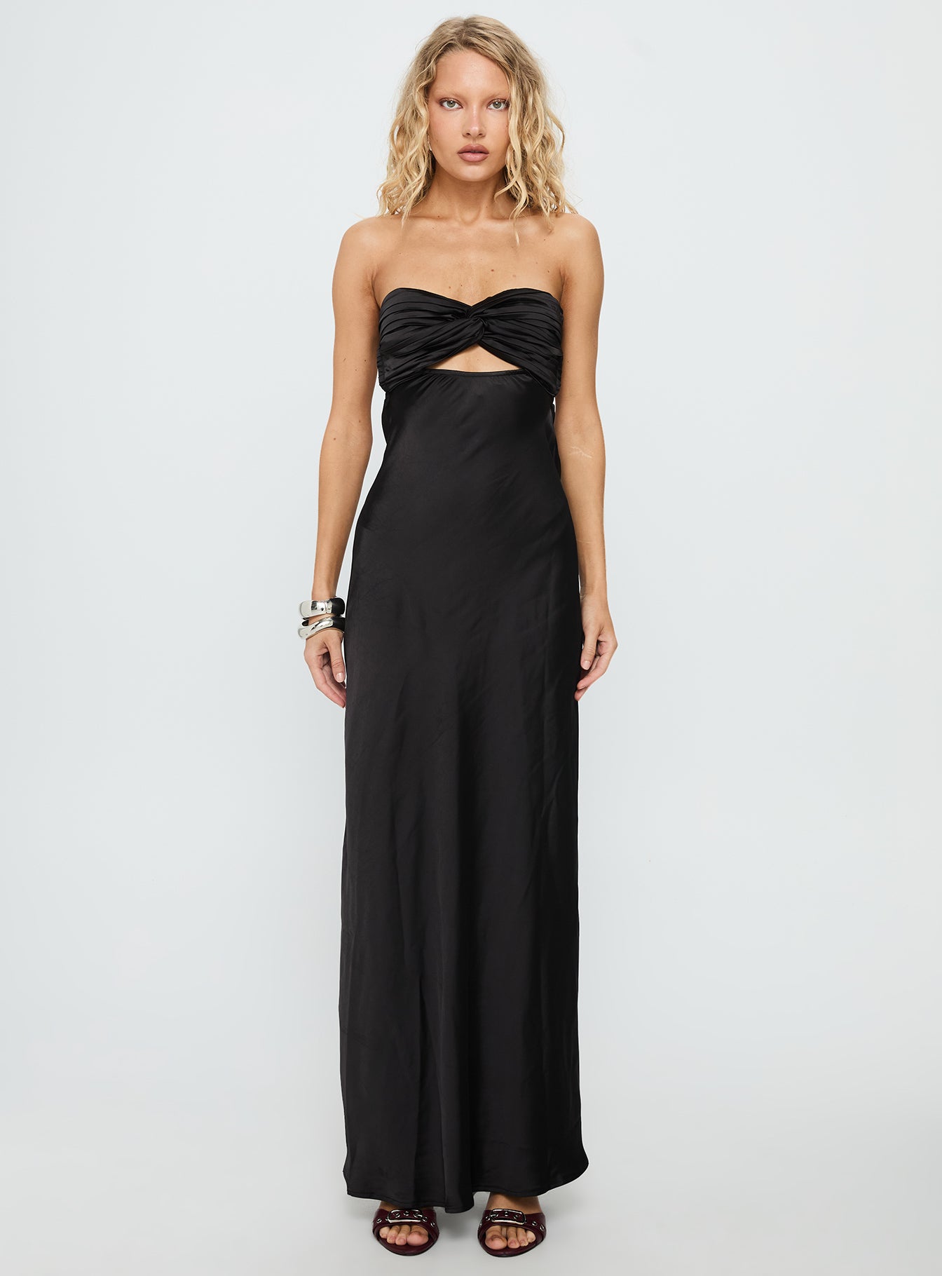 Faviola Strapless Maxi Dress Black - Image 7