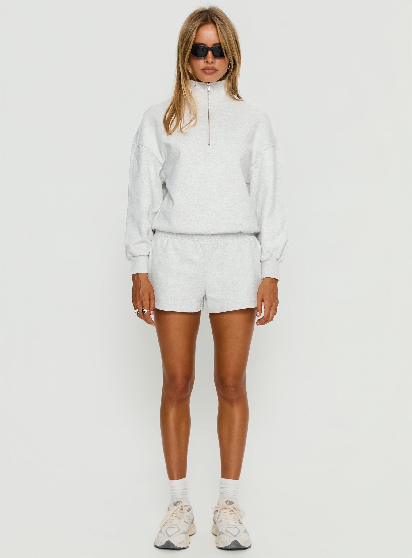 Rozanna 14 Zip Jumper Grey Marle - Image 7