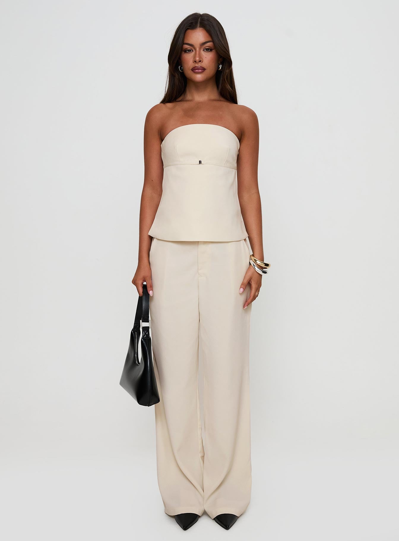 Irresistible Wide Leg Pant Cream Petite - Image 7