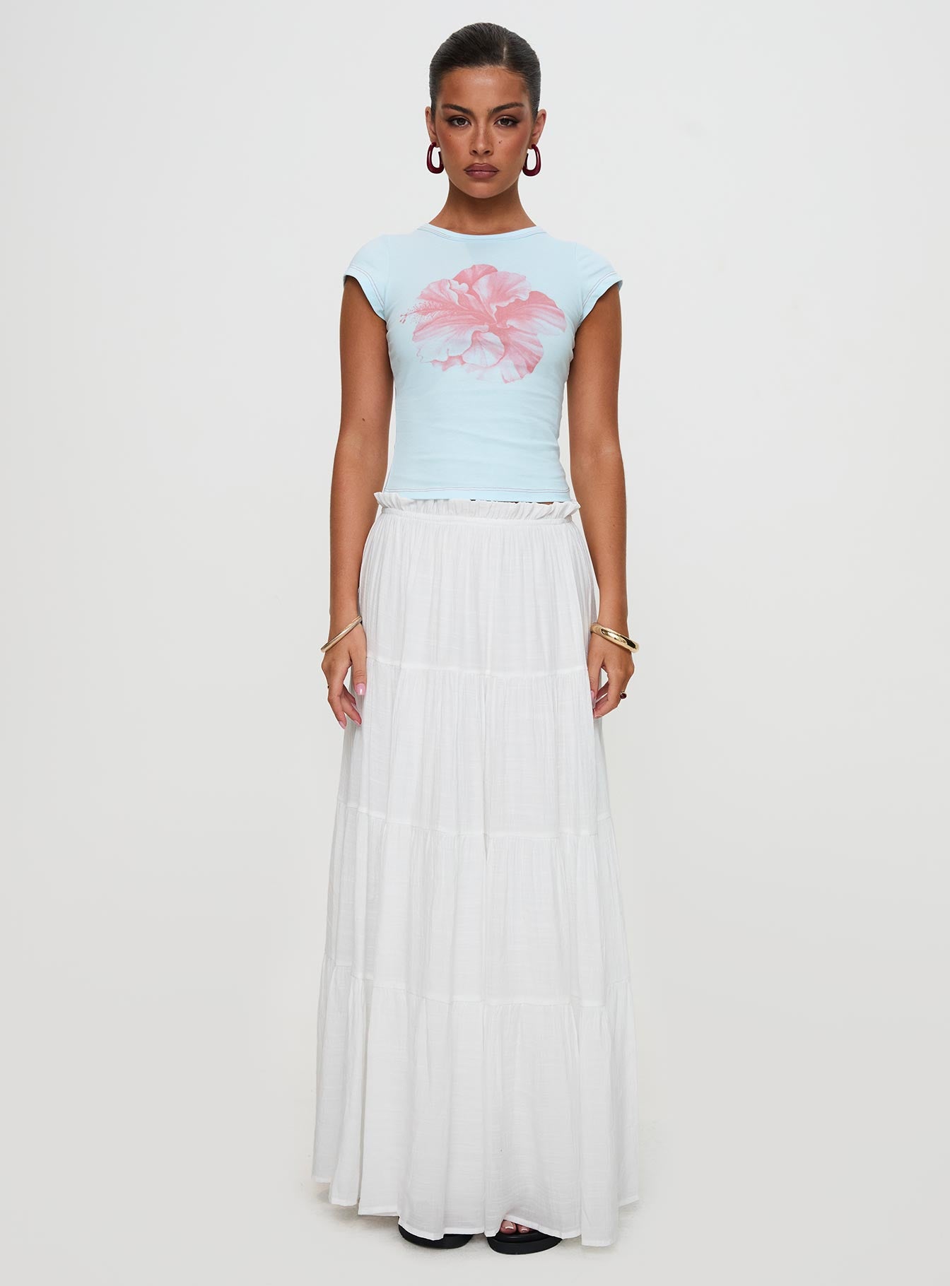 Mya Maxi Skirt White - Image 12