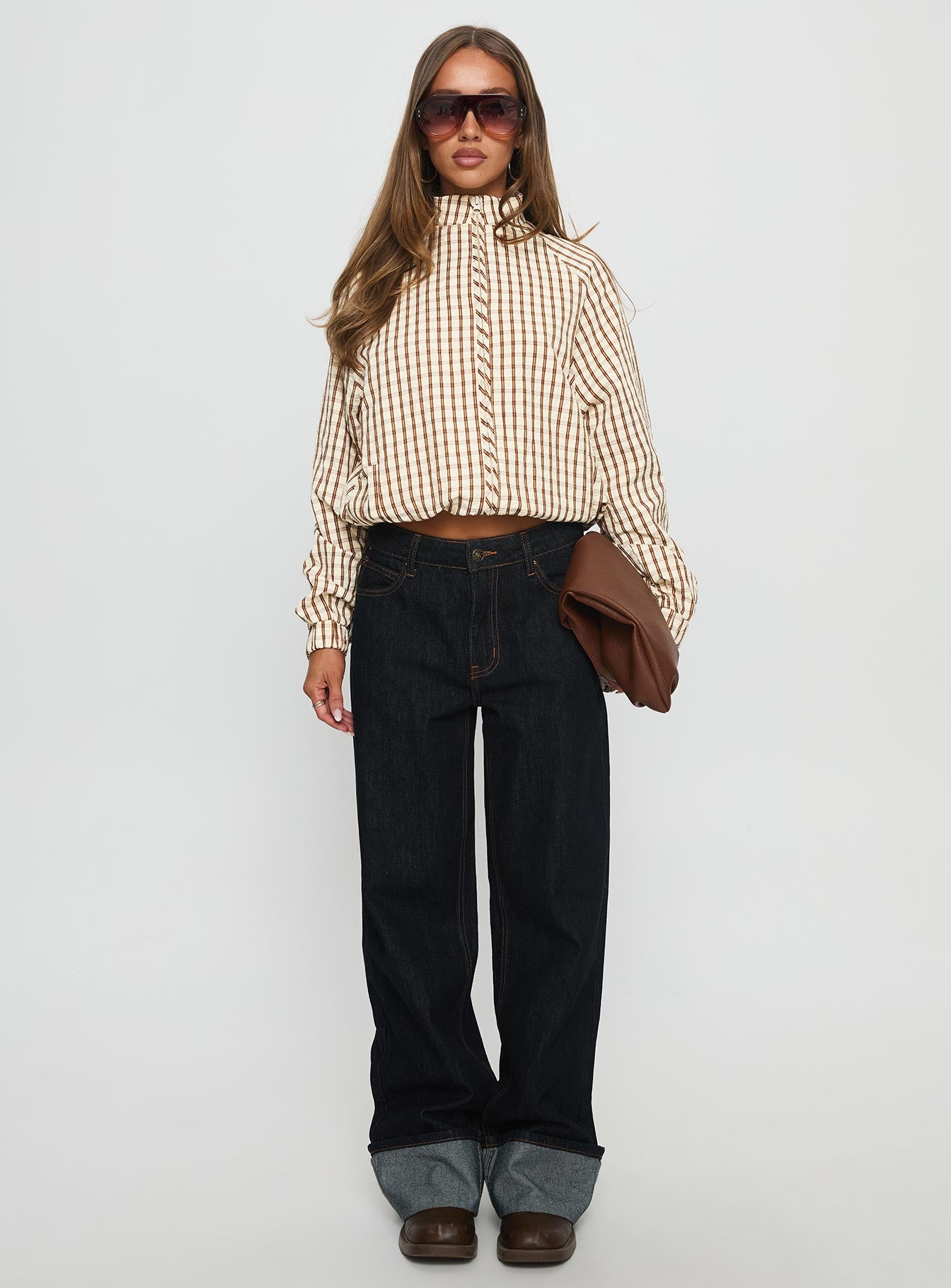 Kalle Jacket Brown Check - Image 7