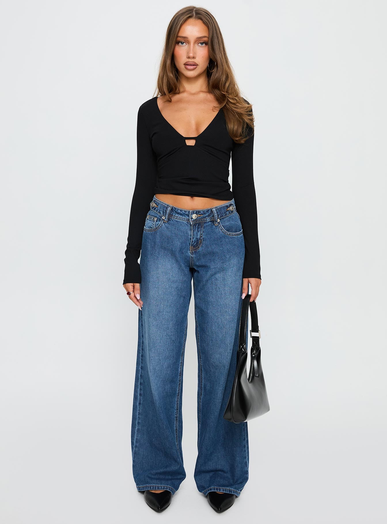 Sold On You Long Sleeve Top Black - Image 6