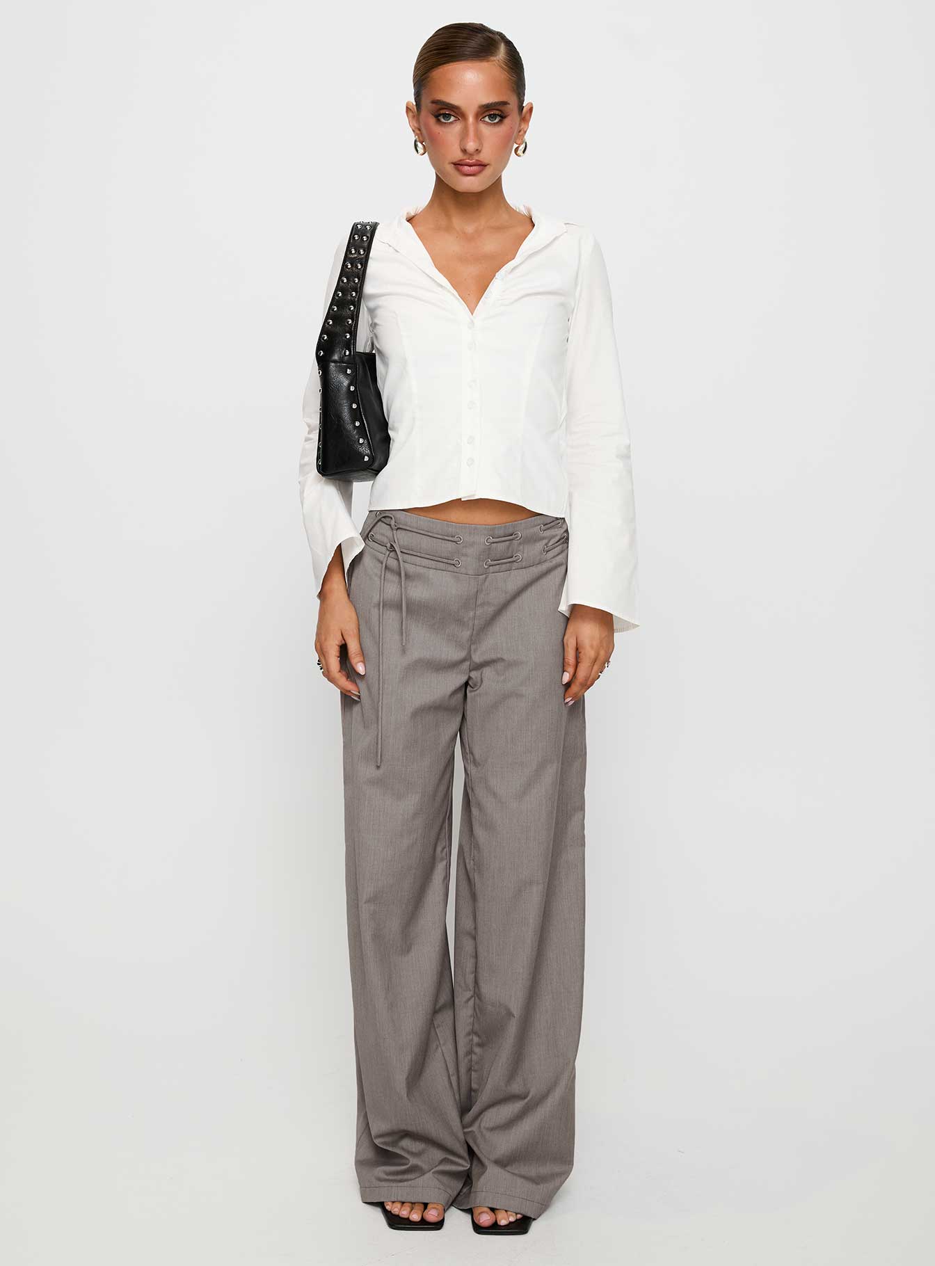 Just Have Fun Wide Leg Pant Grey Tall - Image 2