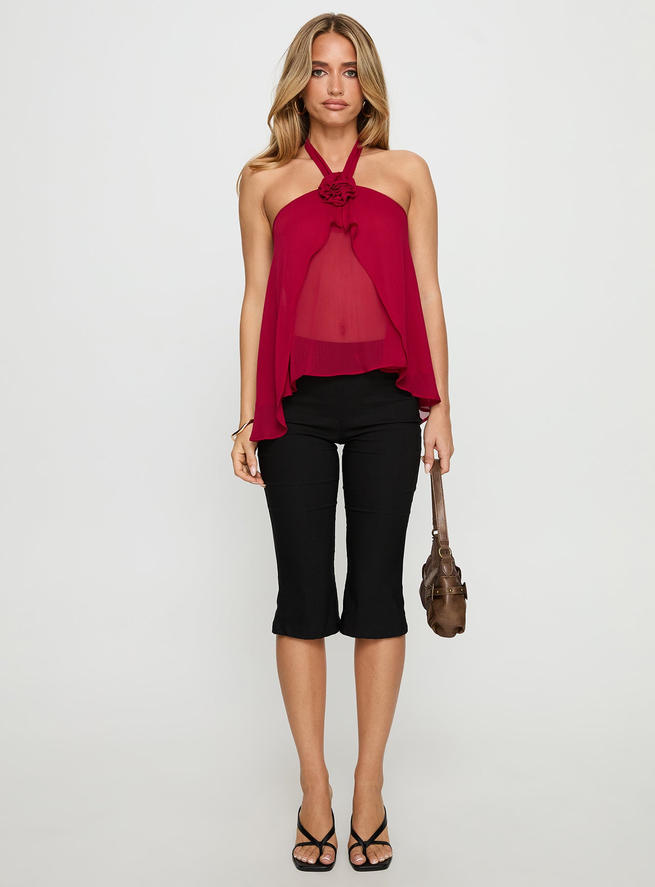 Zoanne Chiffon Layered Top Guava - Image 7