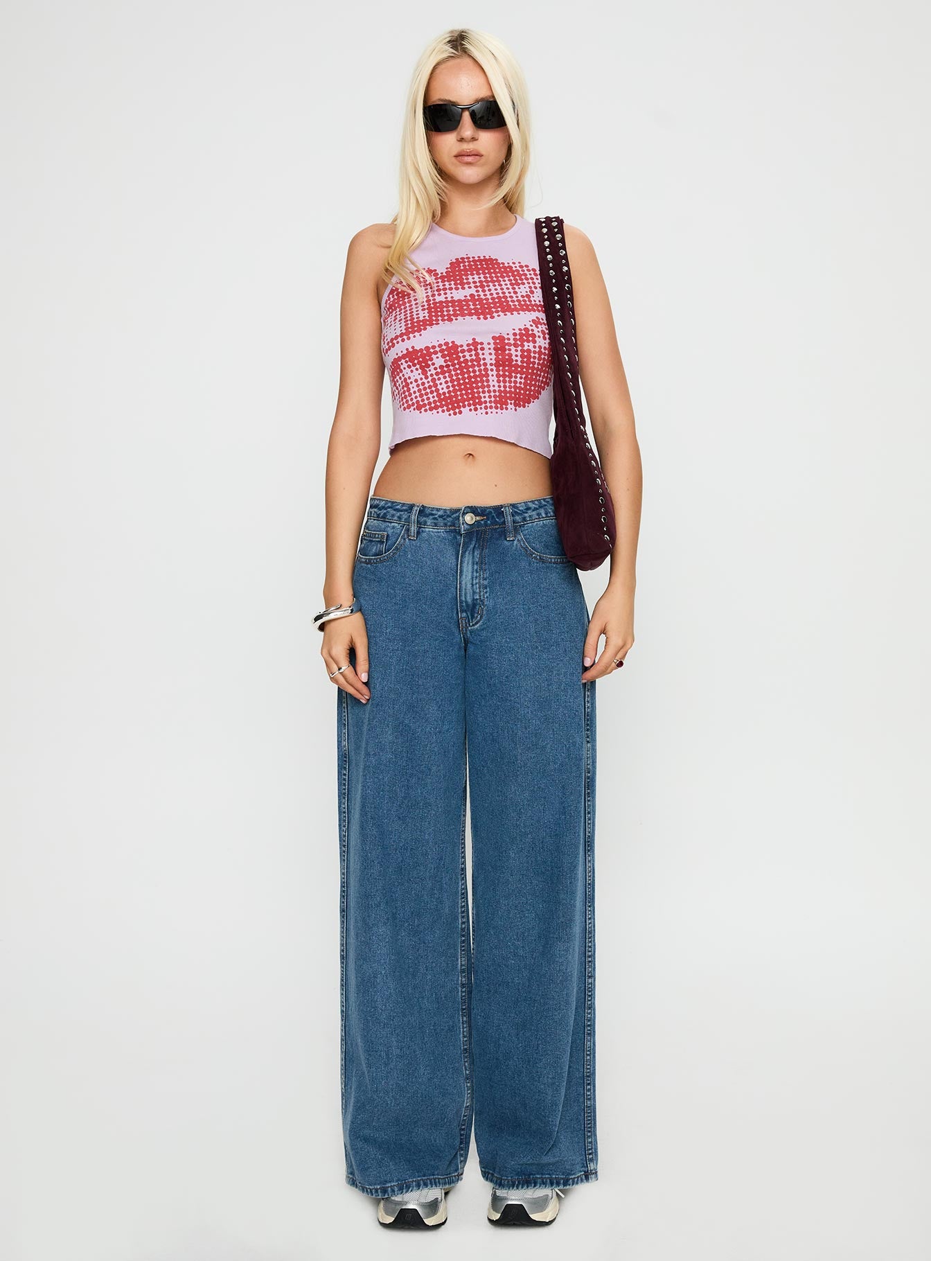 Kiss Of Love Graphic Top Purple - Image 7