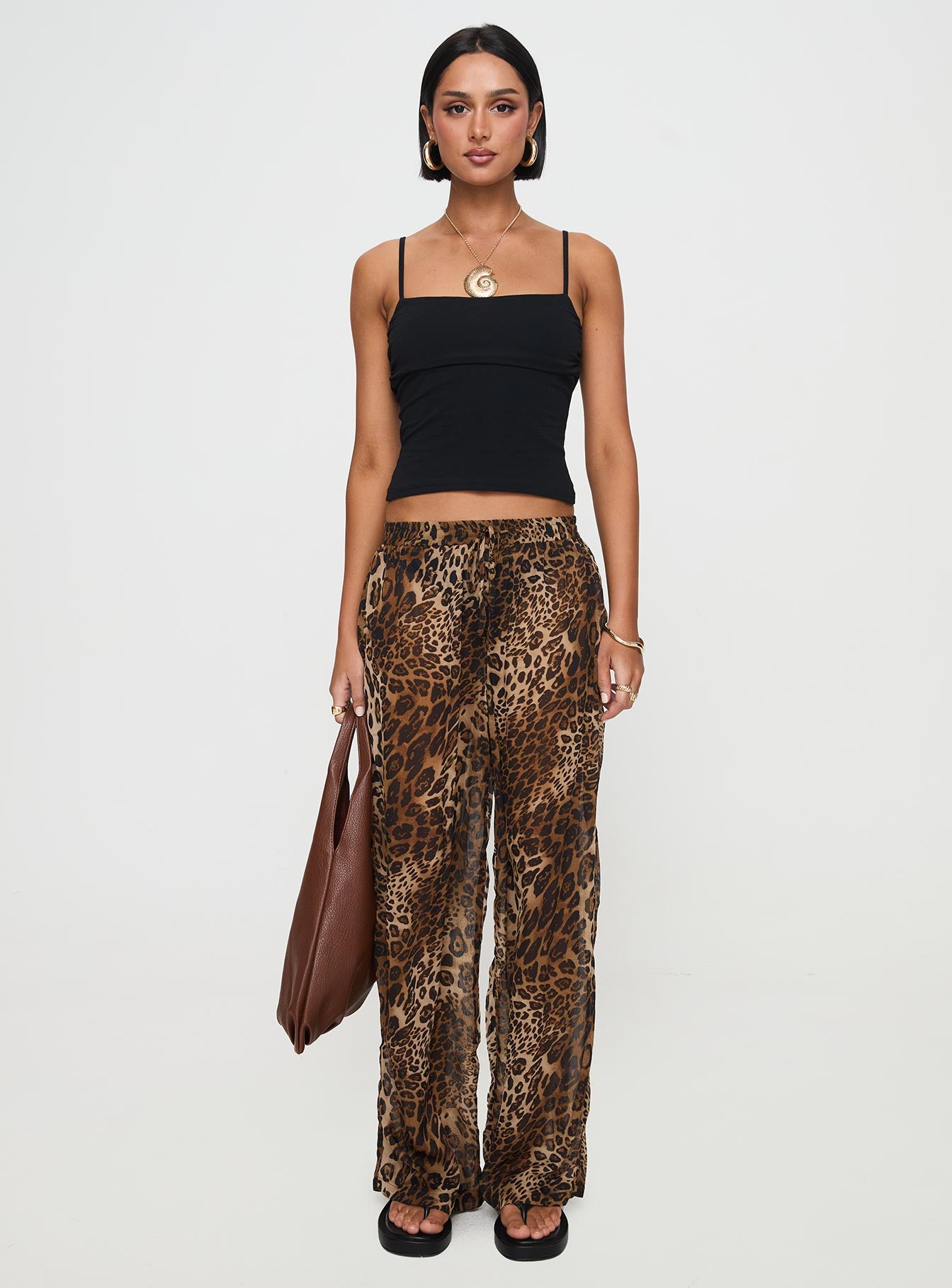 Fyre Wide Leg Pant Leopard - Image 7
