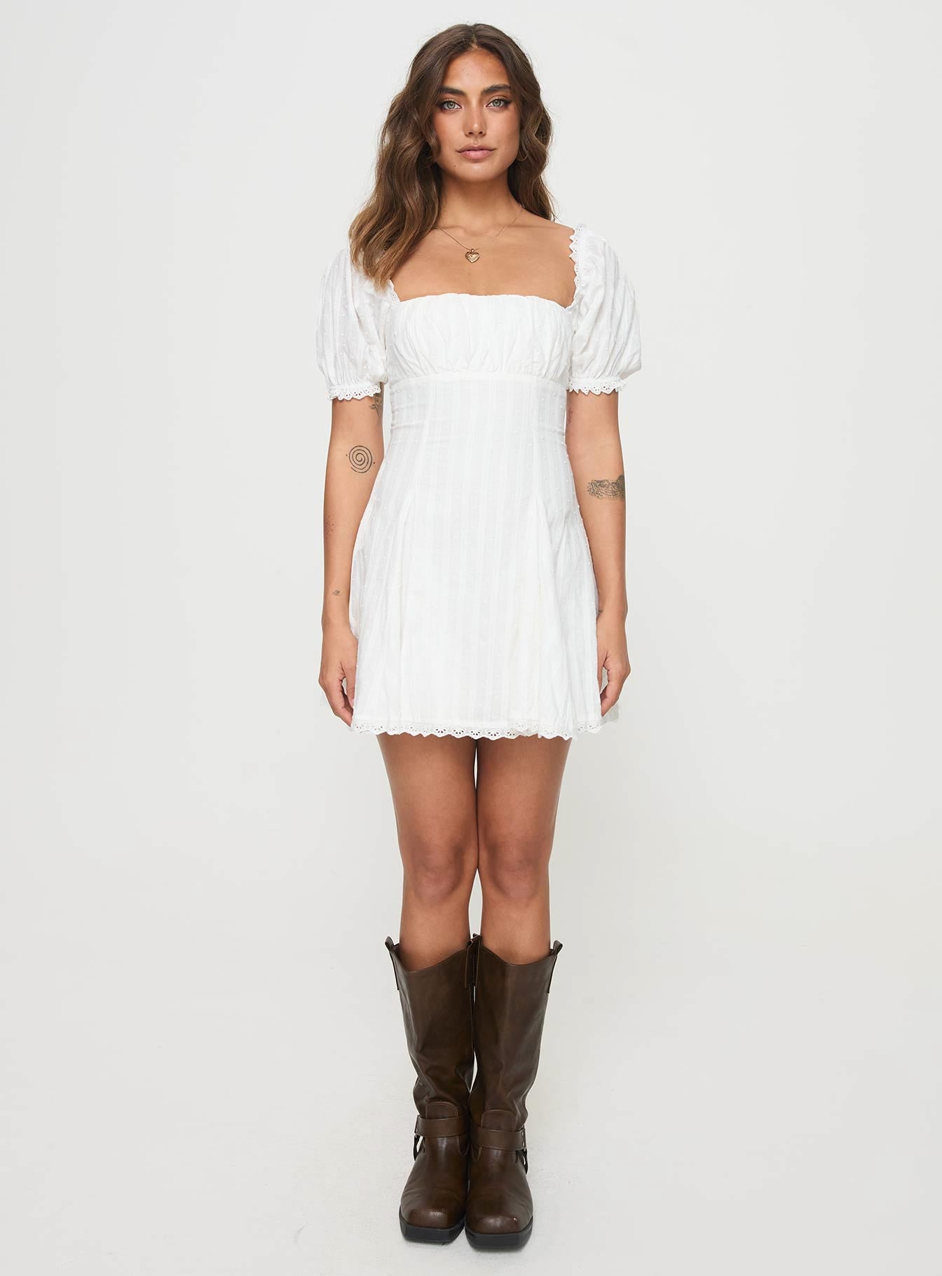 Rabatia Mini Dress White - Image 7