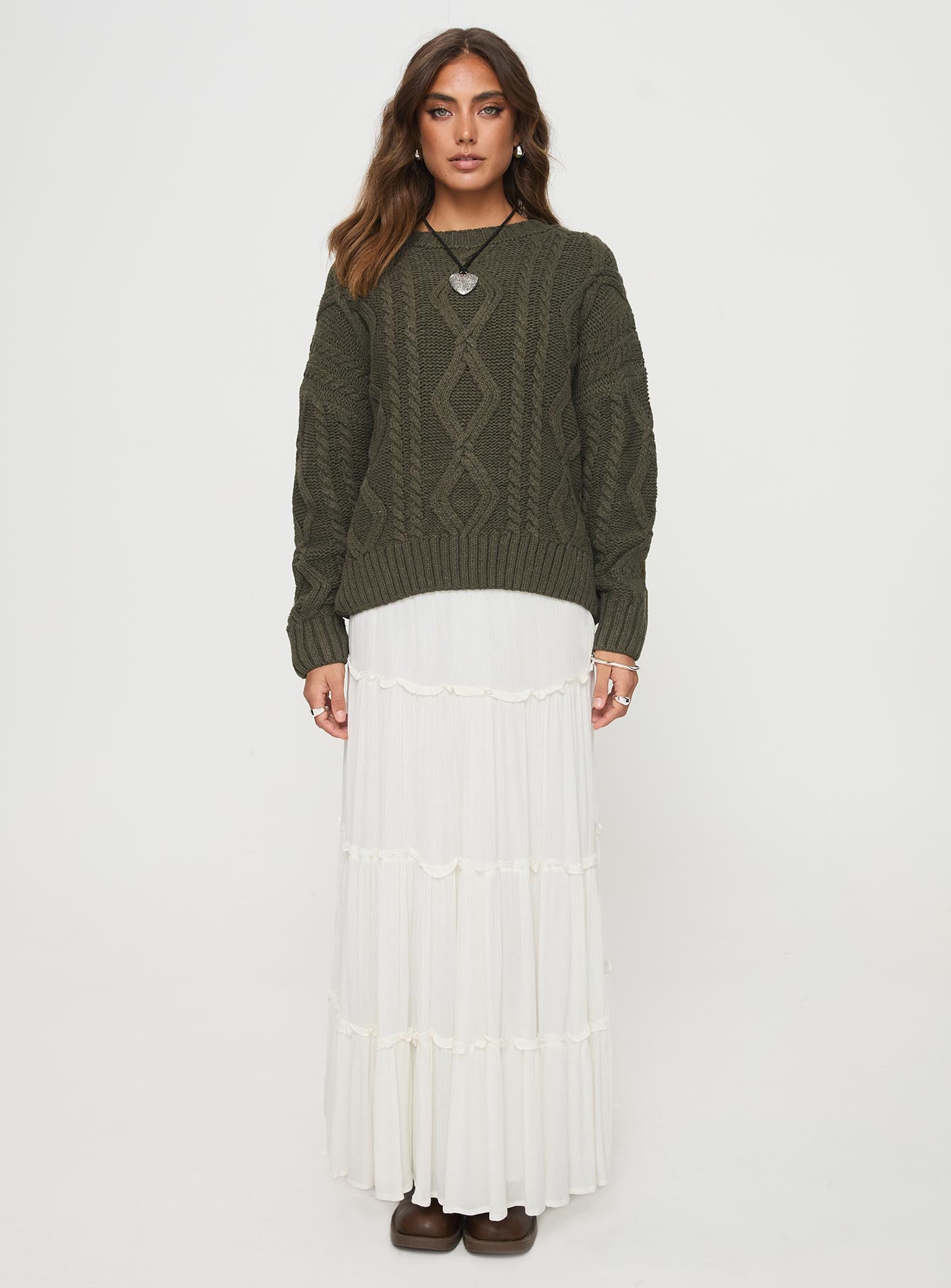 Anaya Oversized Sweater Olive - Image 8
