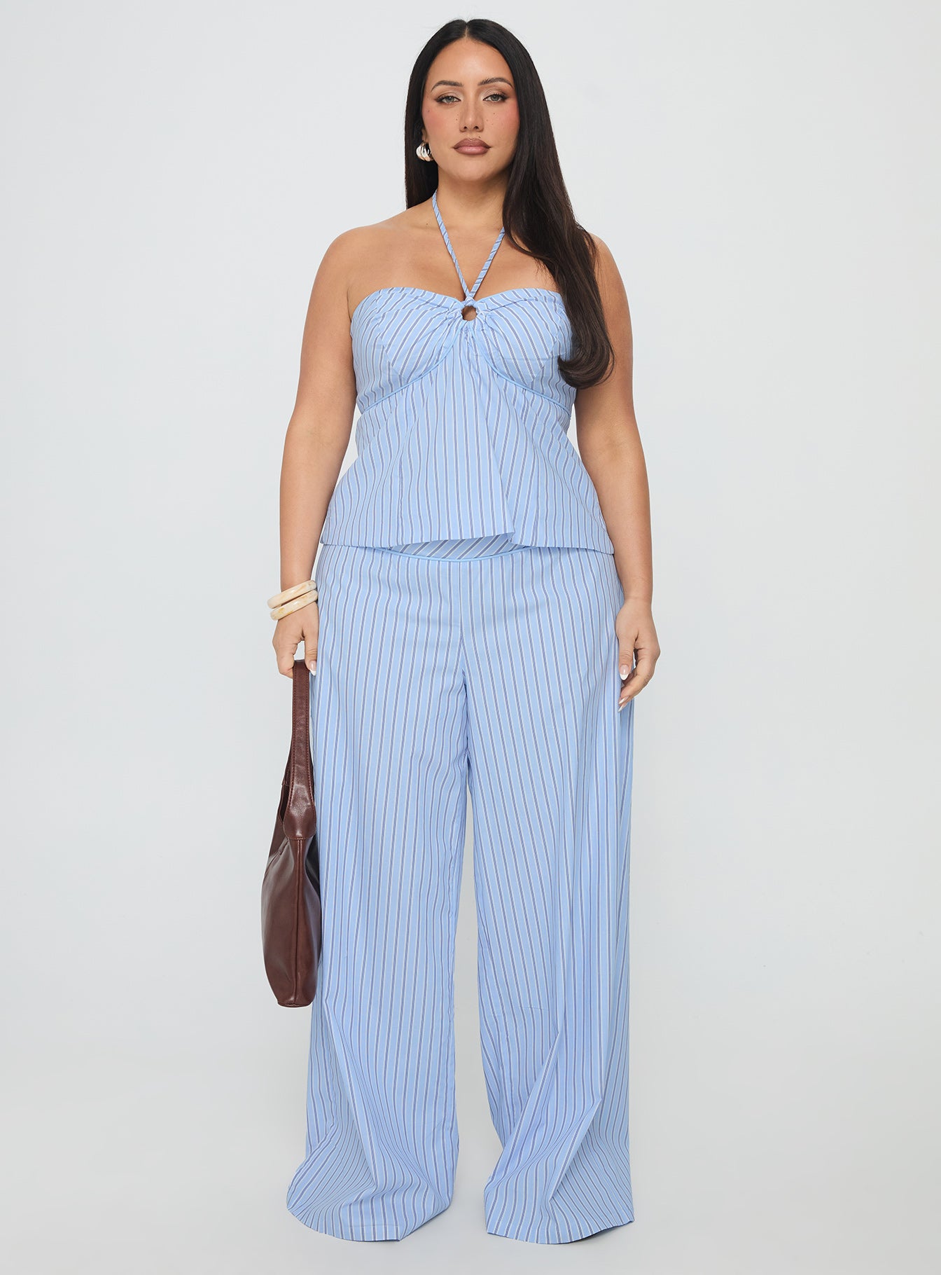 Sofea Mid Rise Pant Blue Stripe Curve - Image 7