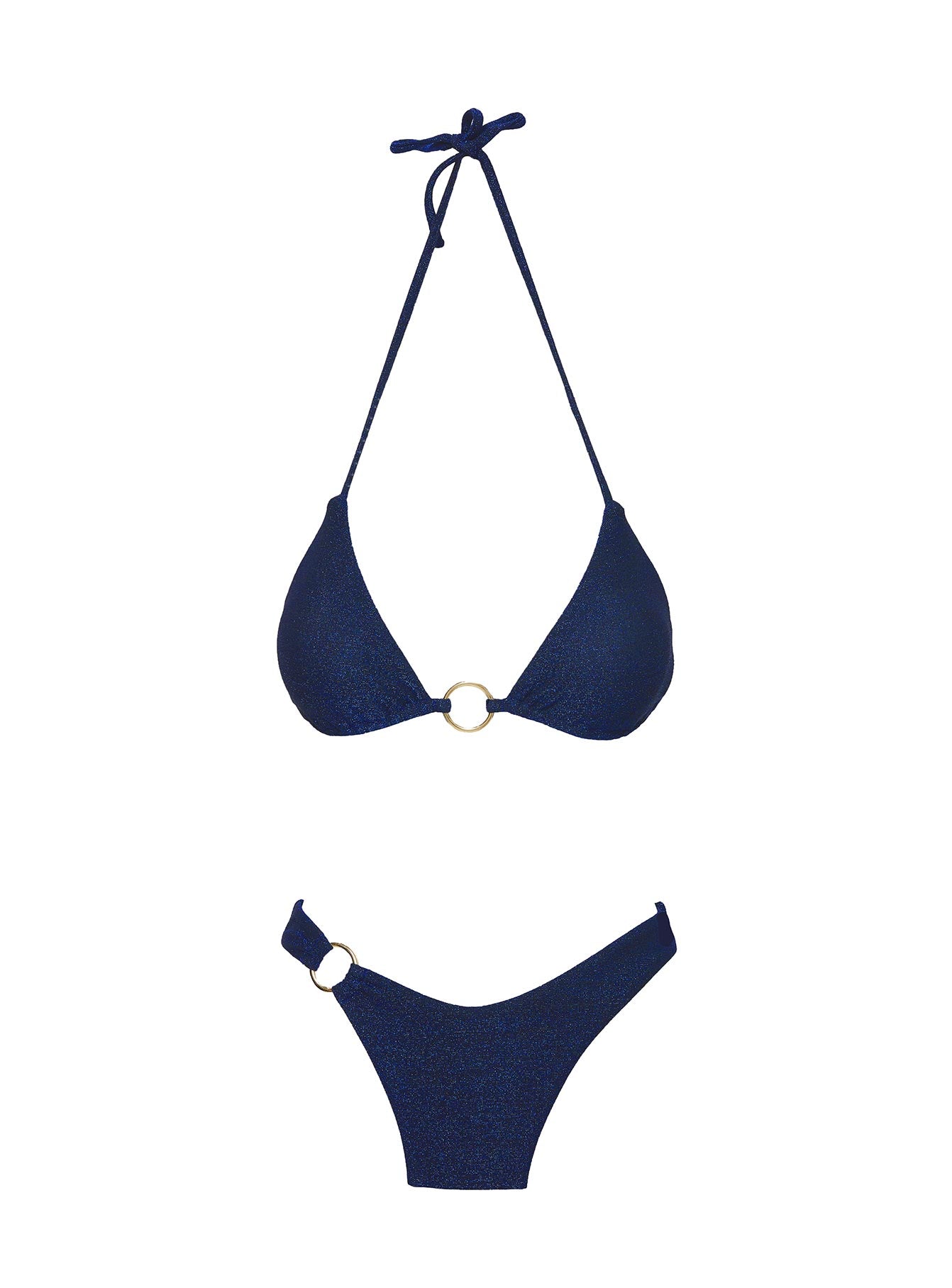 Layla High Cut Cheeky Bikini Bottoms Navy - Image 5