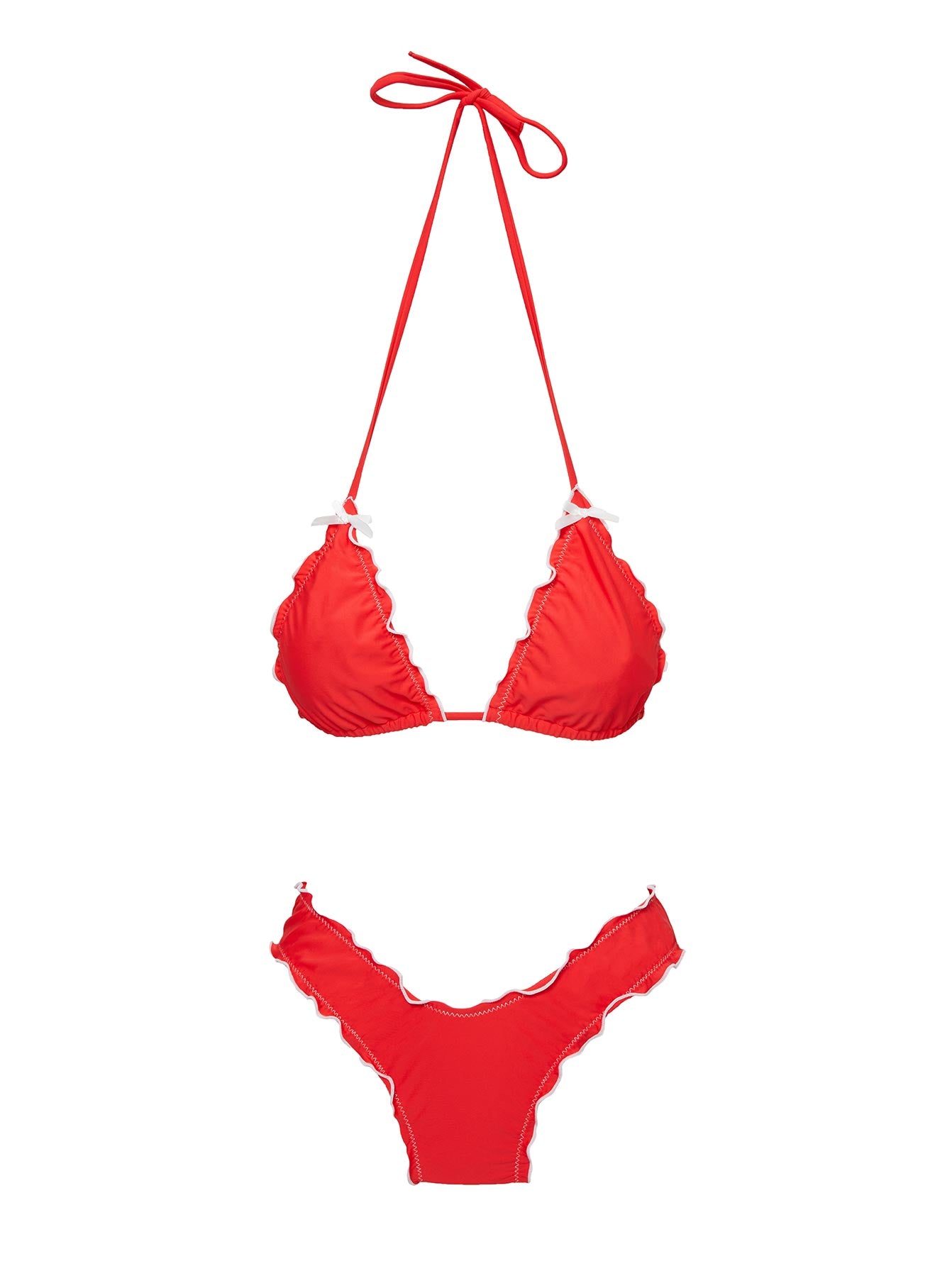 Kathrine High Cut Cheeky Bikini Bottom Red - Image 6