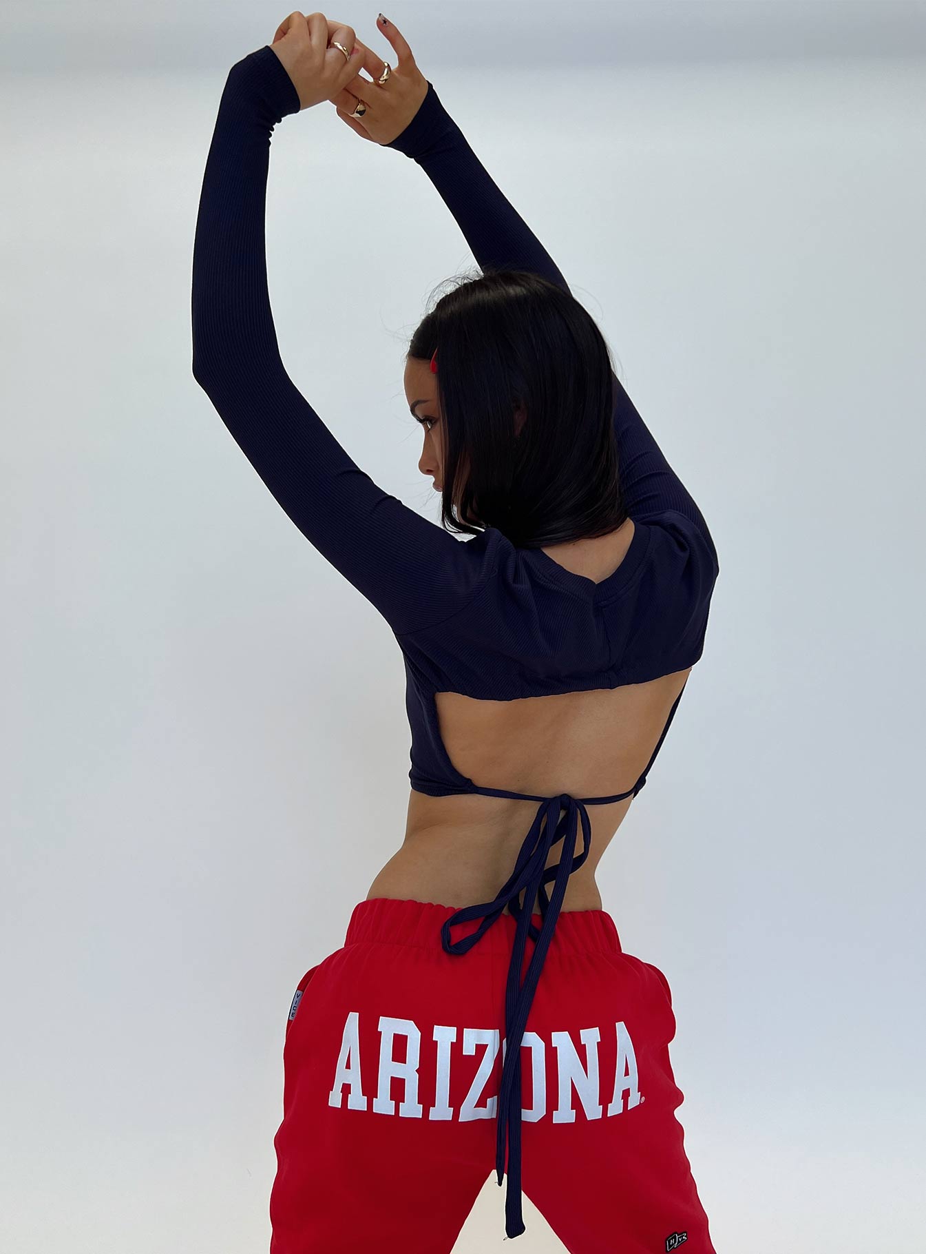U Of A Bring It Back Long Sleeve Top Navy - Image 8