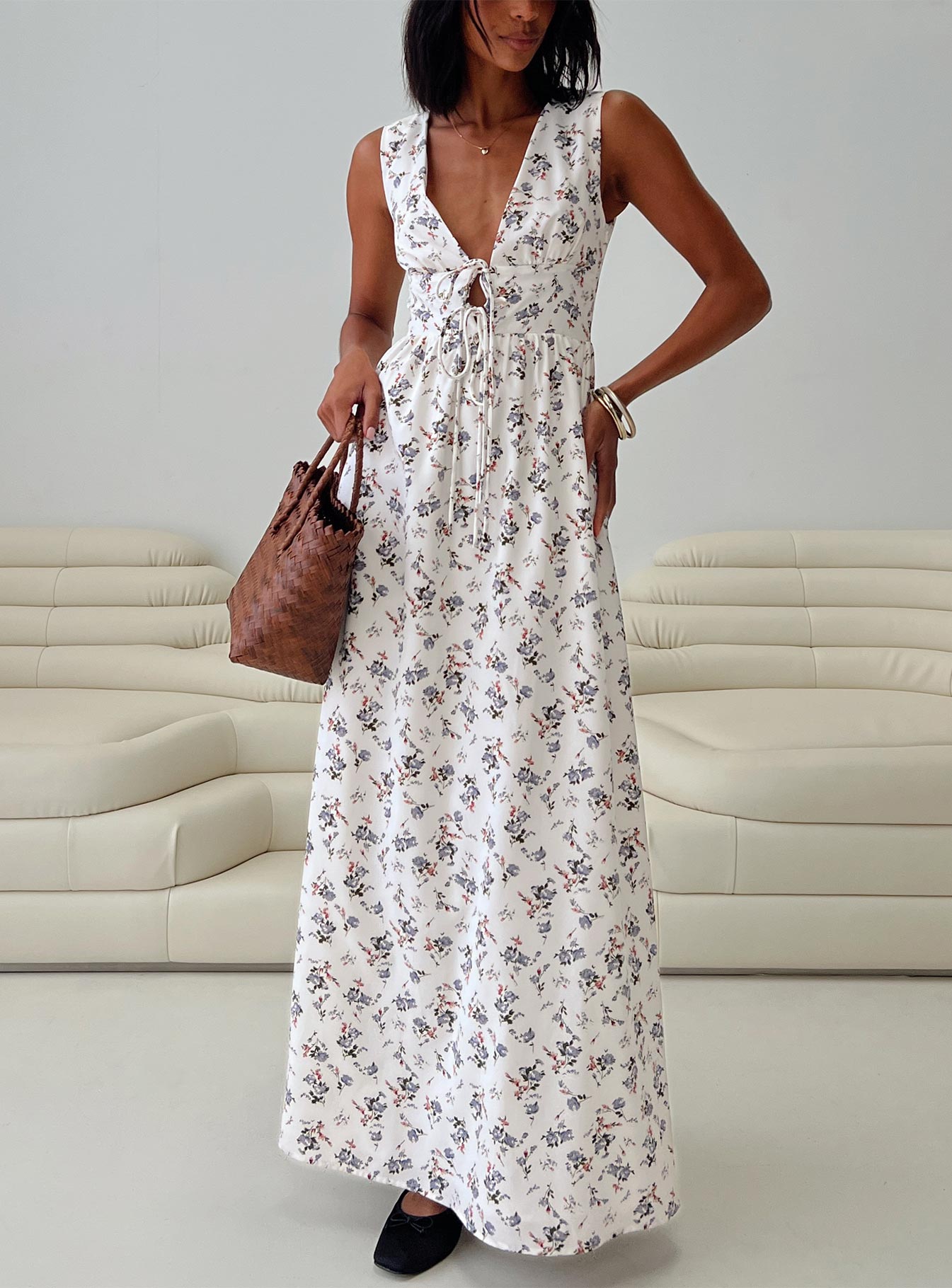 Pokey Maxi Dress Floral Multi - Image 8