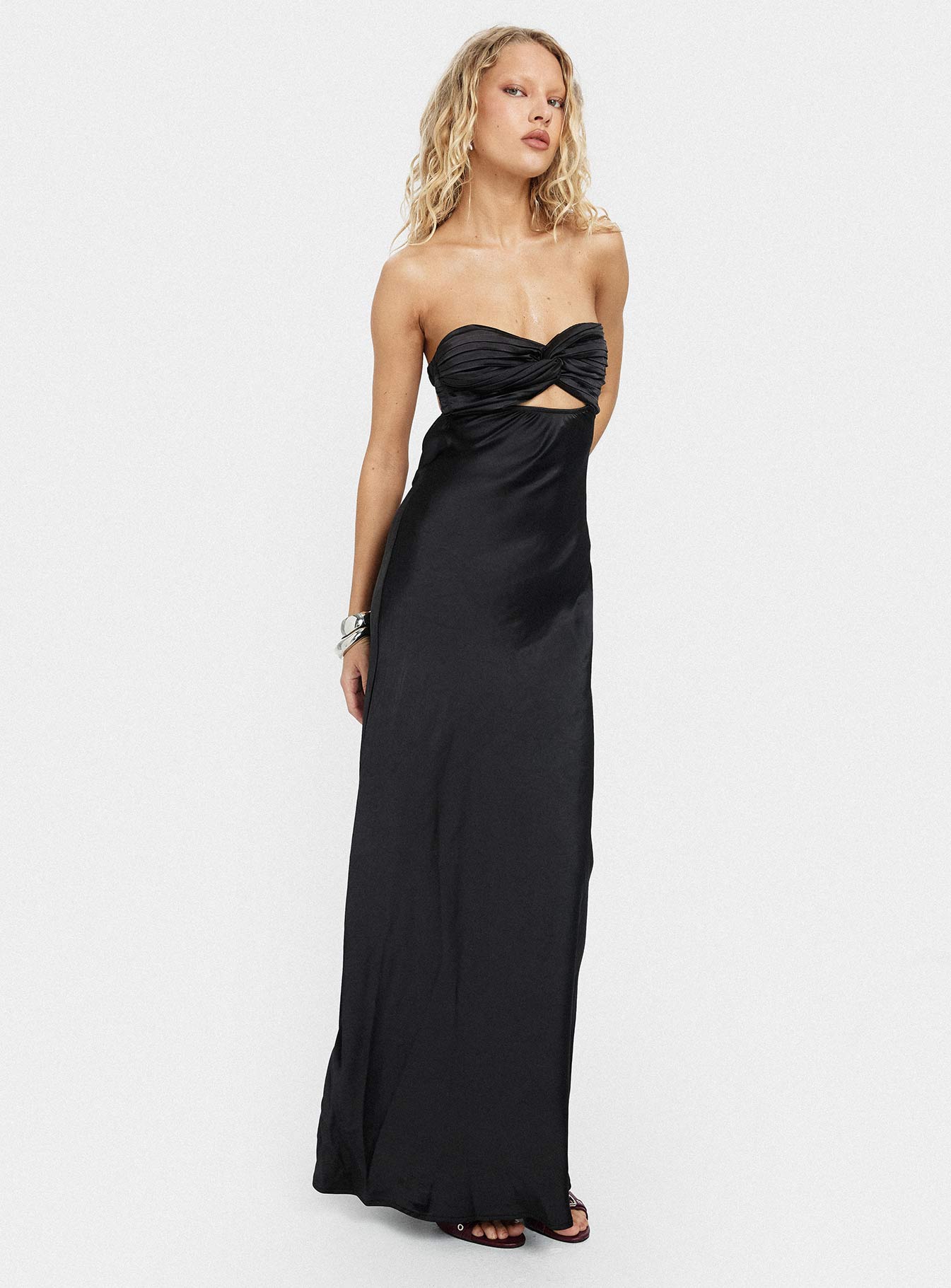 Faviola Strapless Maxi Dress Black - Image 8
