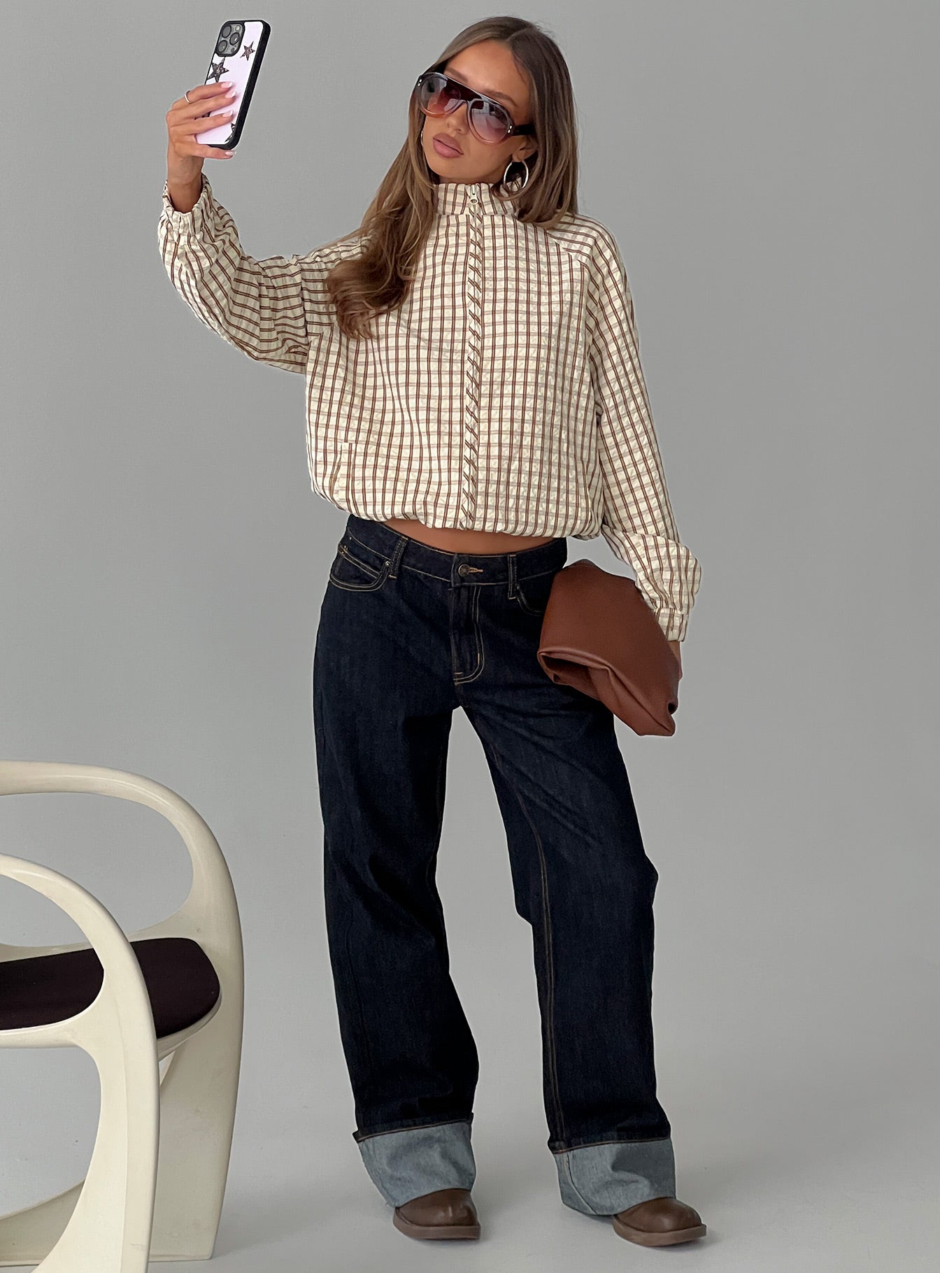 Kalle Jacket Brown Check - Image 8