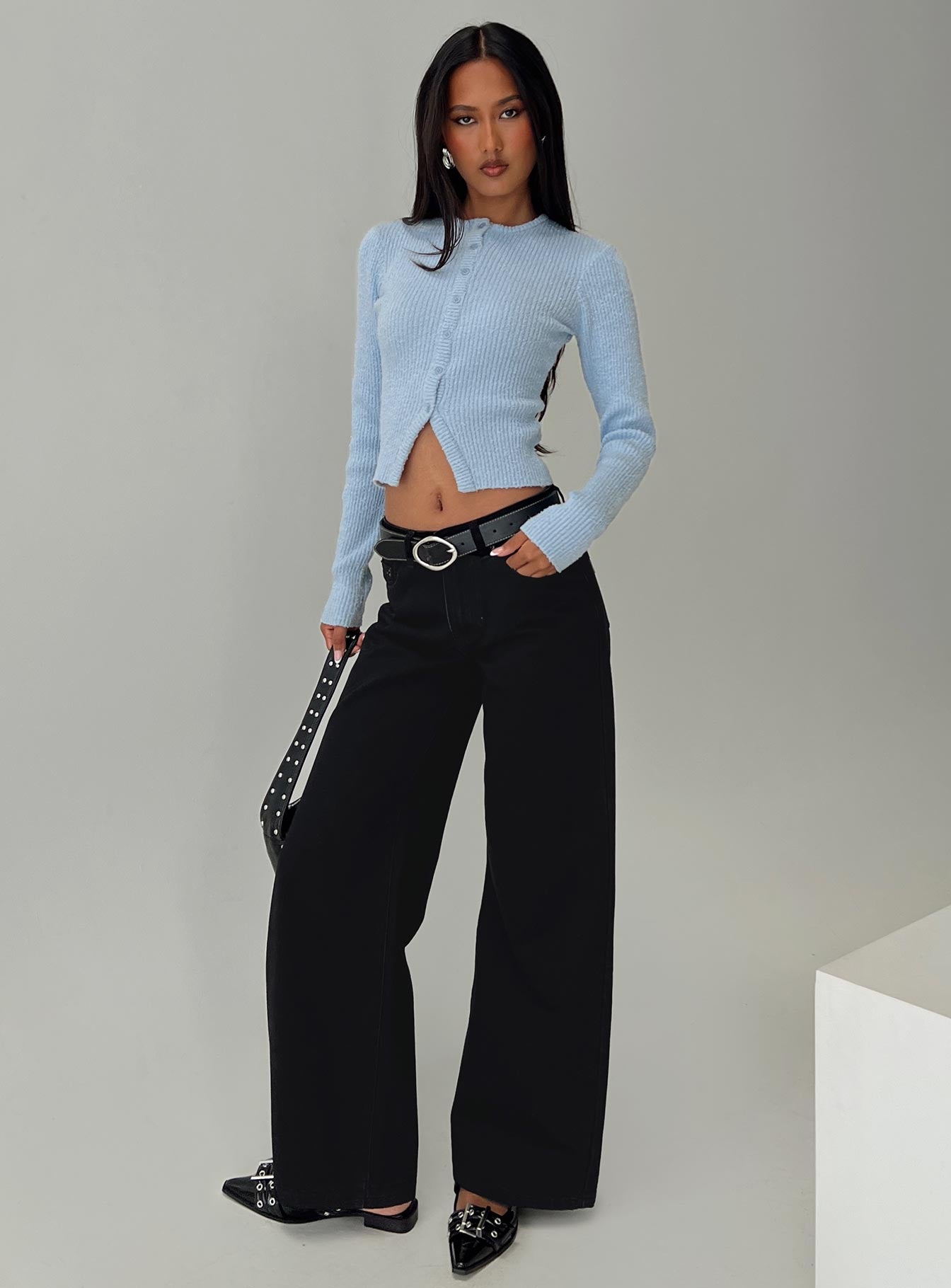 Suzu Long Sleeve Knit Top Blue - Image 8