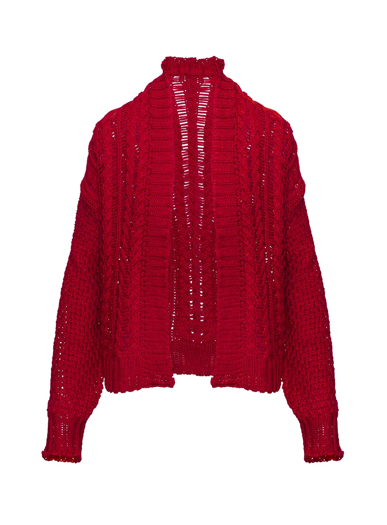 Abner Cable Cardigan Red - Image 6