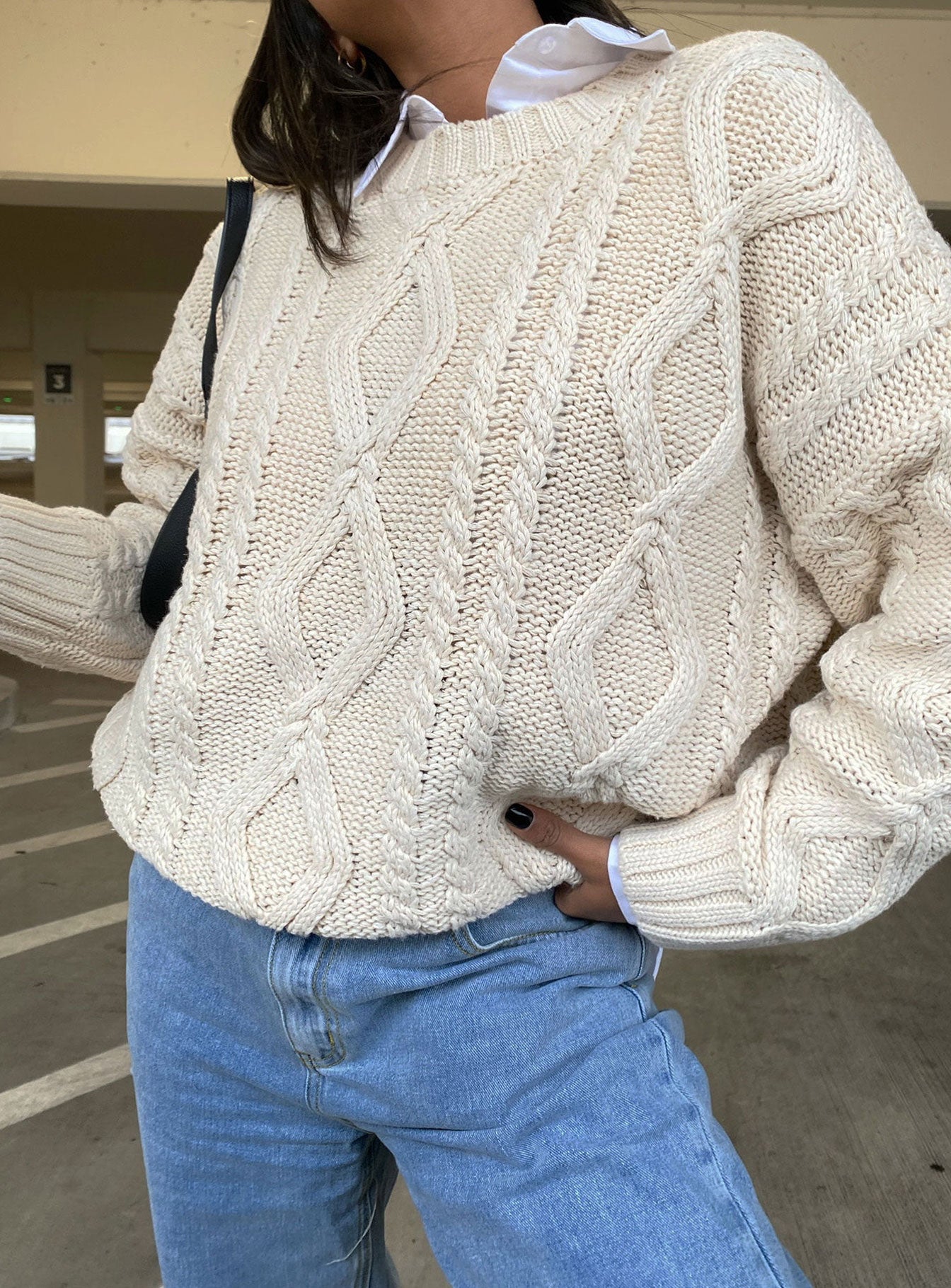Anaya Oversized Sweater Beige - Image 10