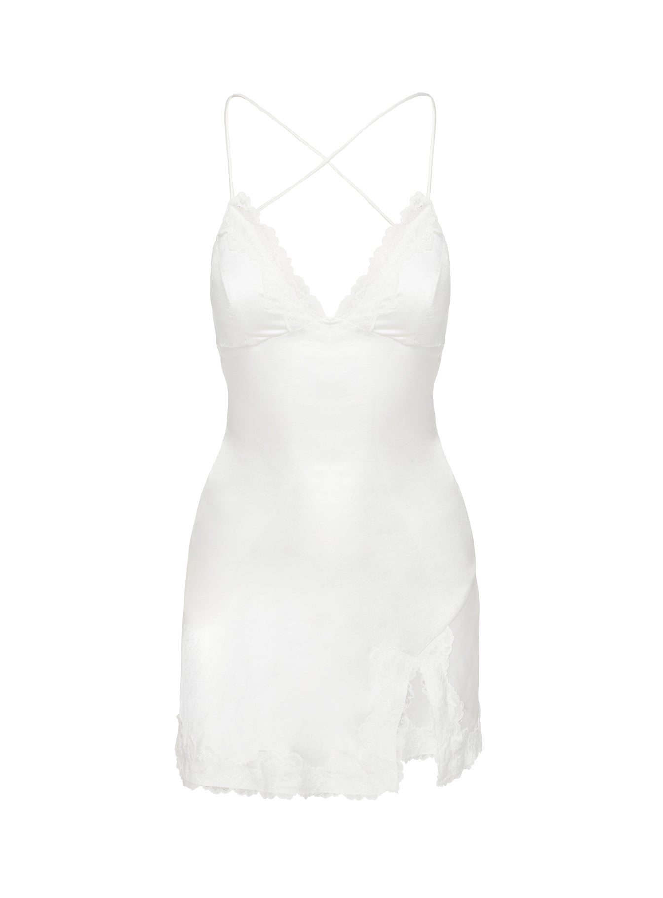 Anysa Mini Dress White - Image 11