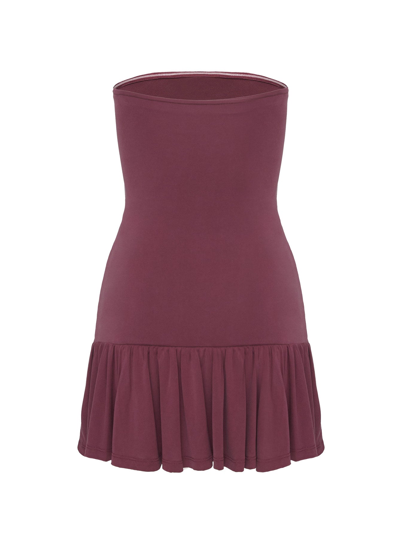 Love Lingers Strapless Mini Dress Burgundy - Image 6