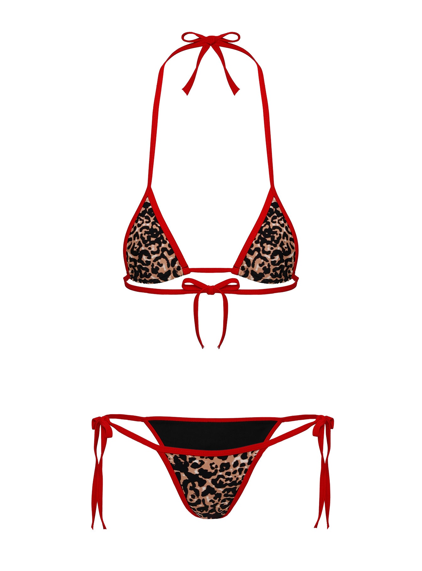 Blaylock Triangle Bikini Top Red Leopard - Image 5