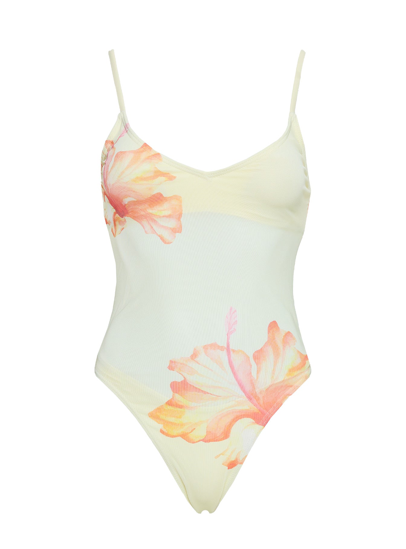 Bobbette V Neck One Piece Yellow Floral - Image 5