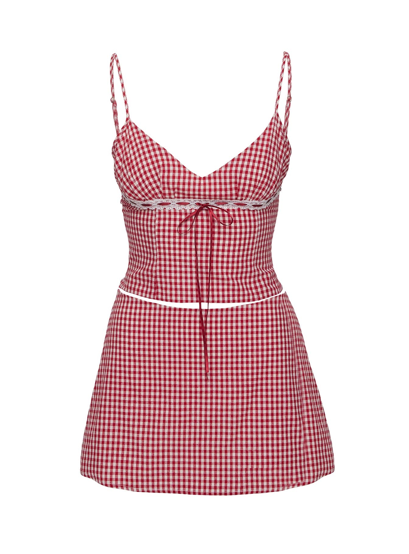 Daydreaming Gingham Set Red White - Image 5