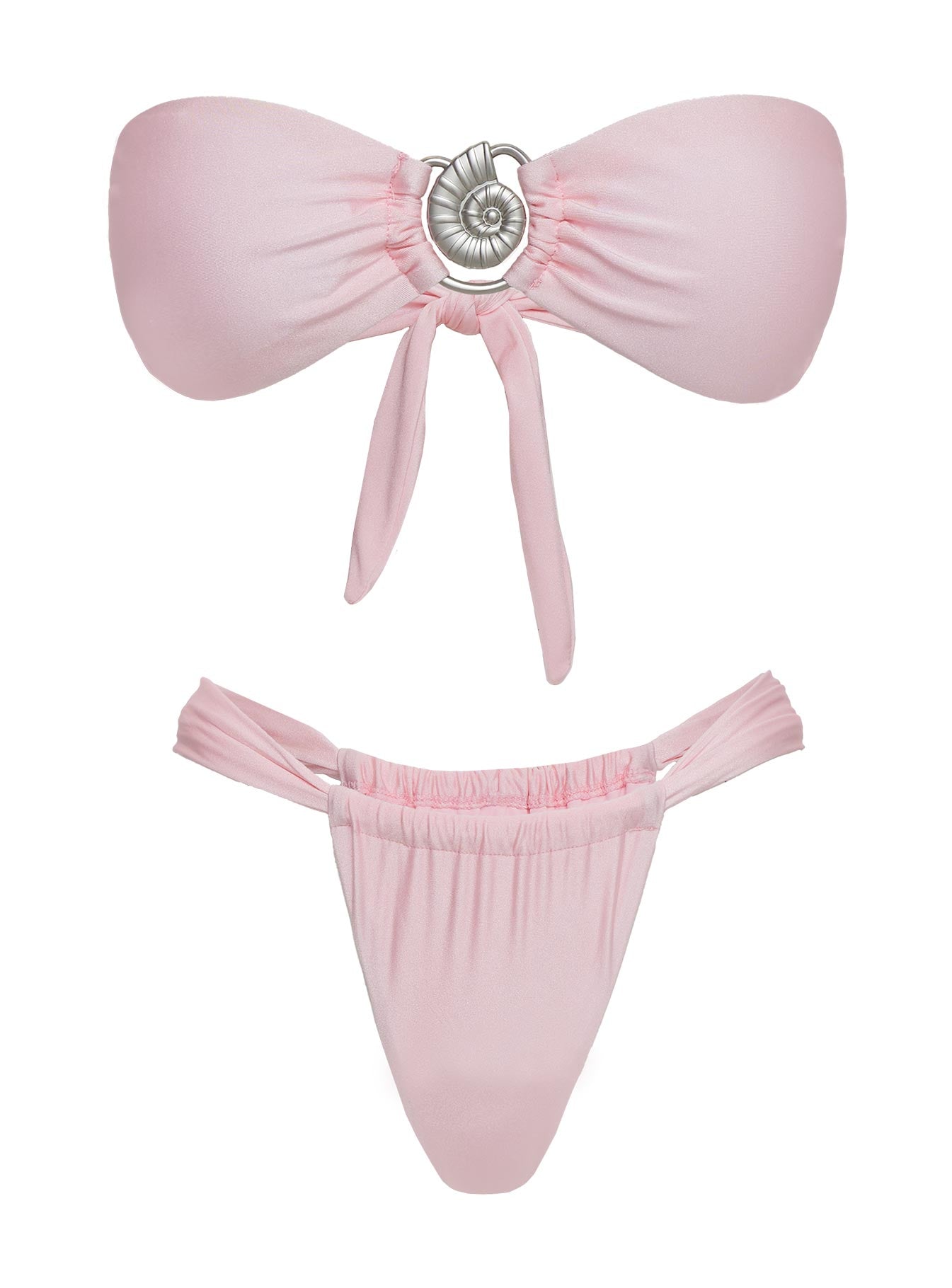Elaila Bandeau Bikini Top Pink - Image 5