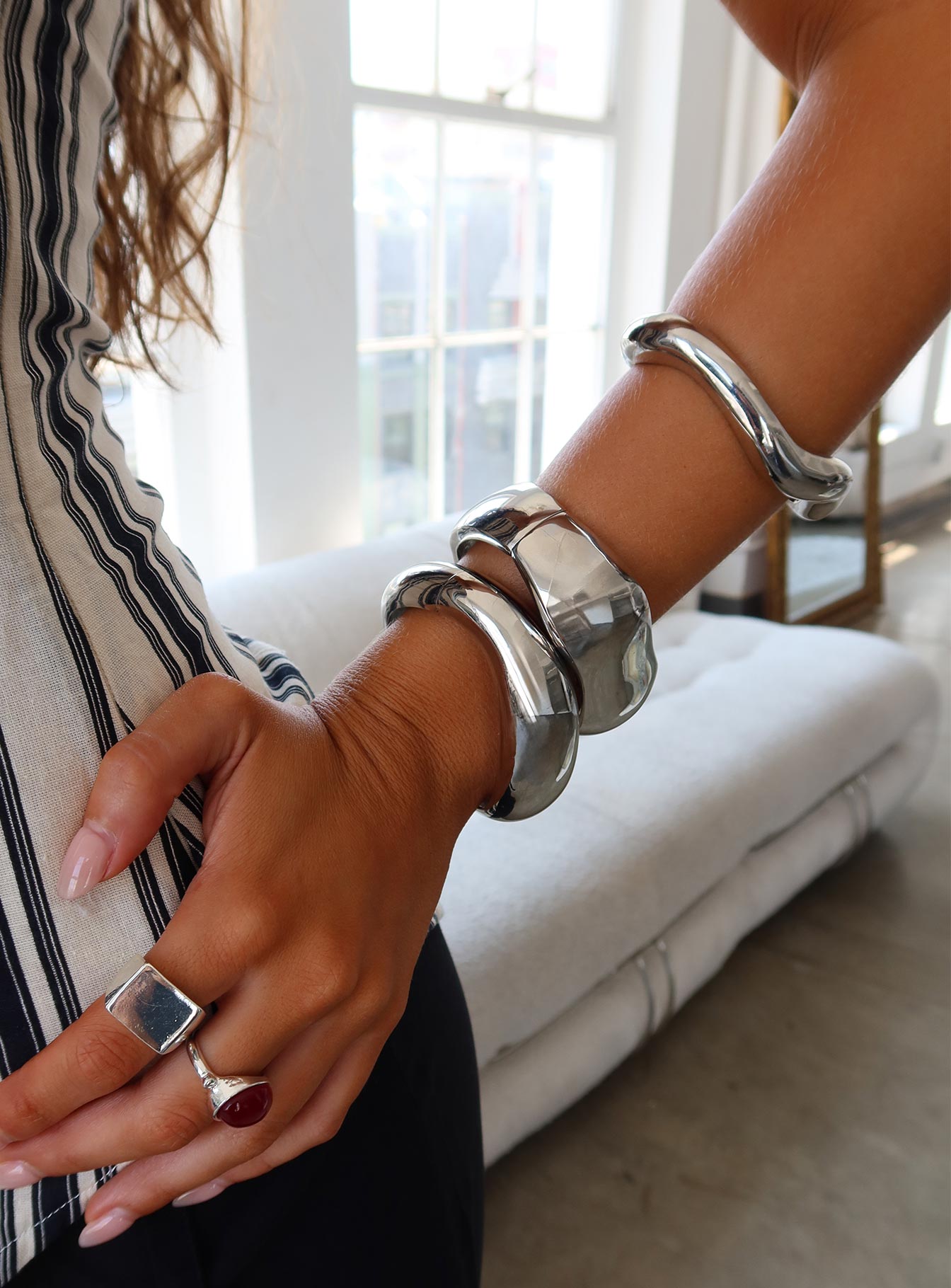 Hot Gossip Cuff Set Silver - Image 4