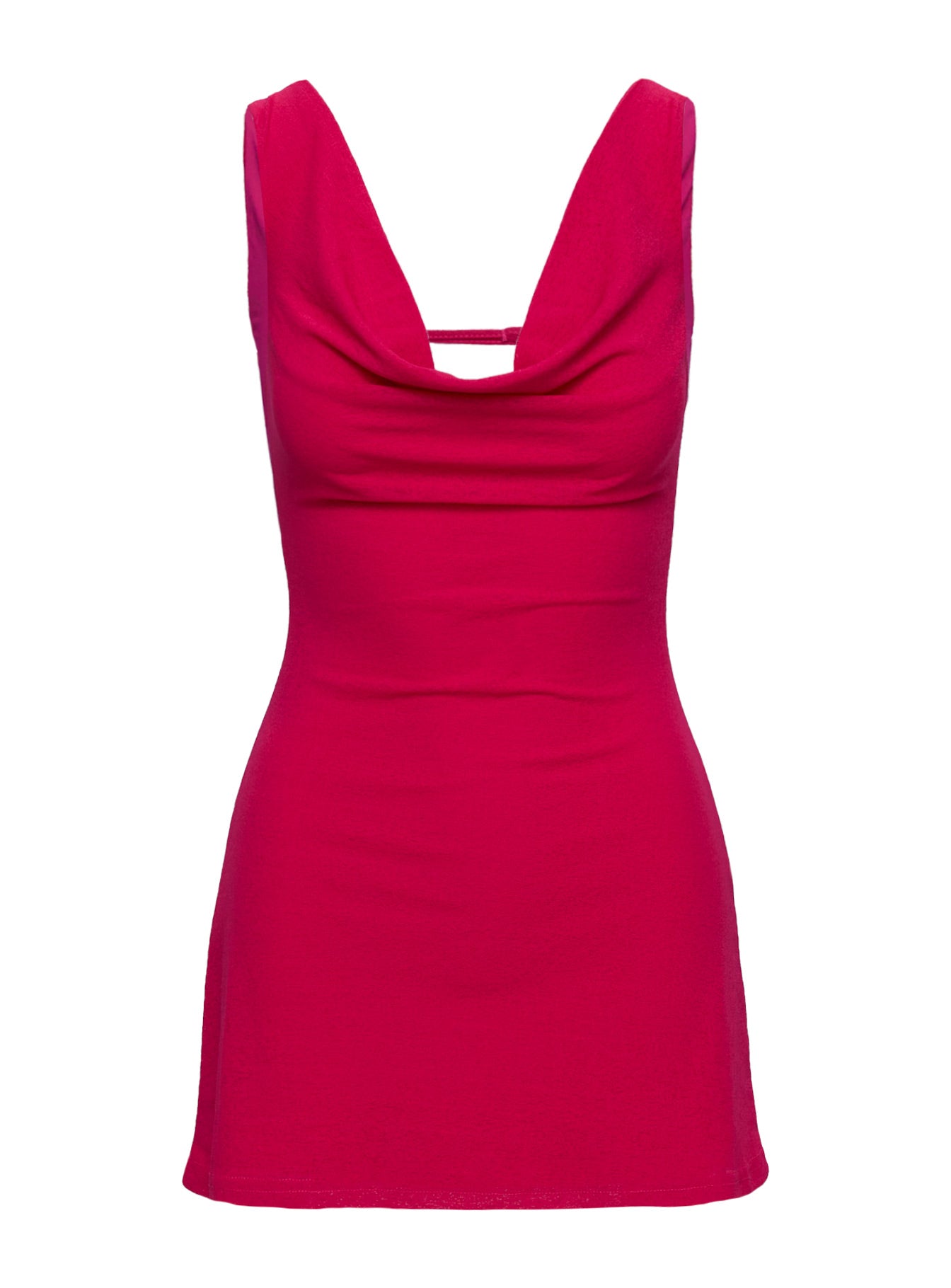 Killer Queen Cowl Mini Dress Pink Tall - Image 5