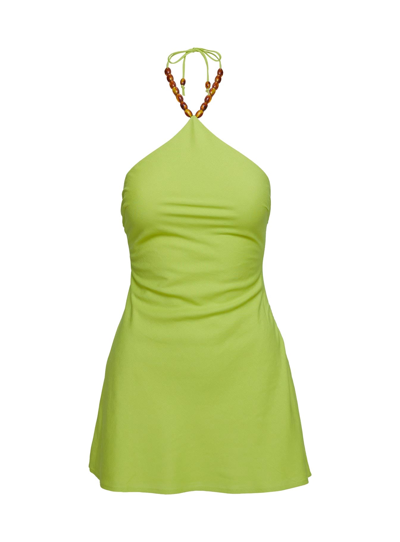Maevie Halter Mini Dress Green - Image 5