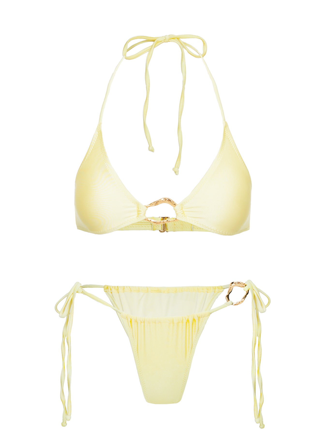 Nautilus Tie Side Bikini Bottoms Yellow - Image 6