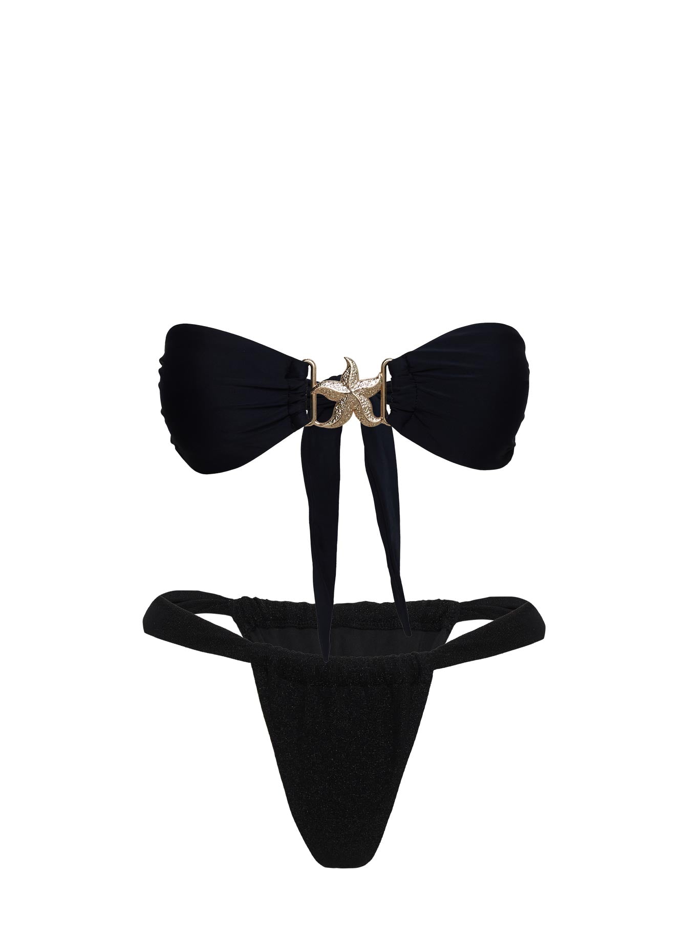Summer Season Ruched Side Bikini Bottoms Black - Image 5