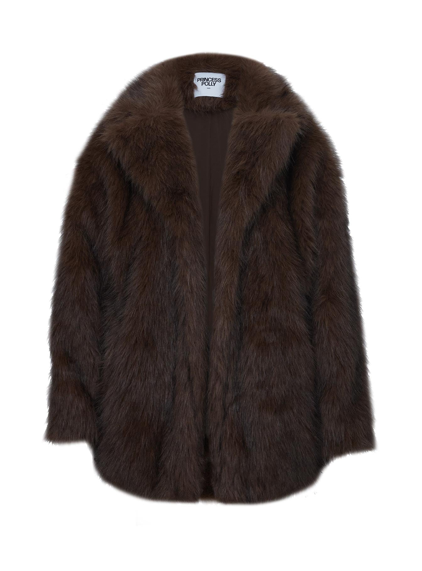 Super Trouper Faux Fur Jacket Brown - Image 5