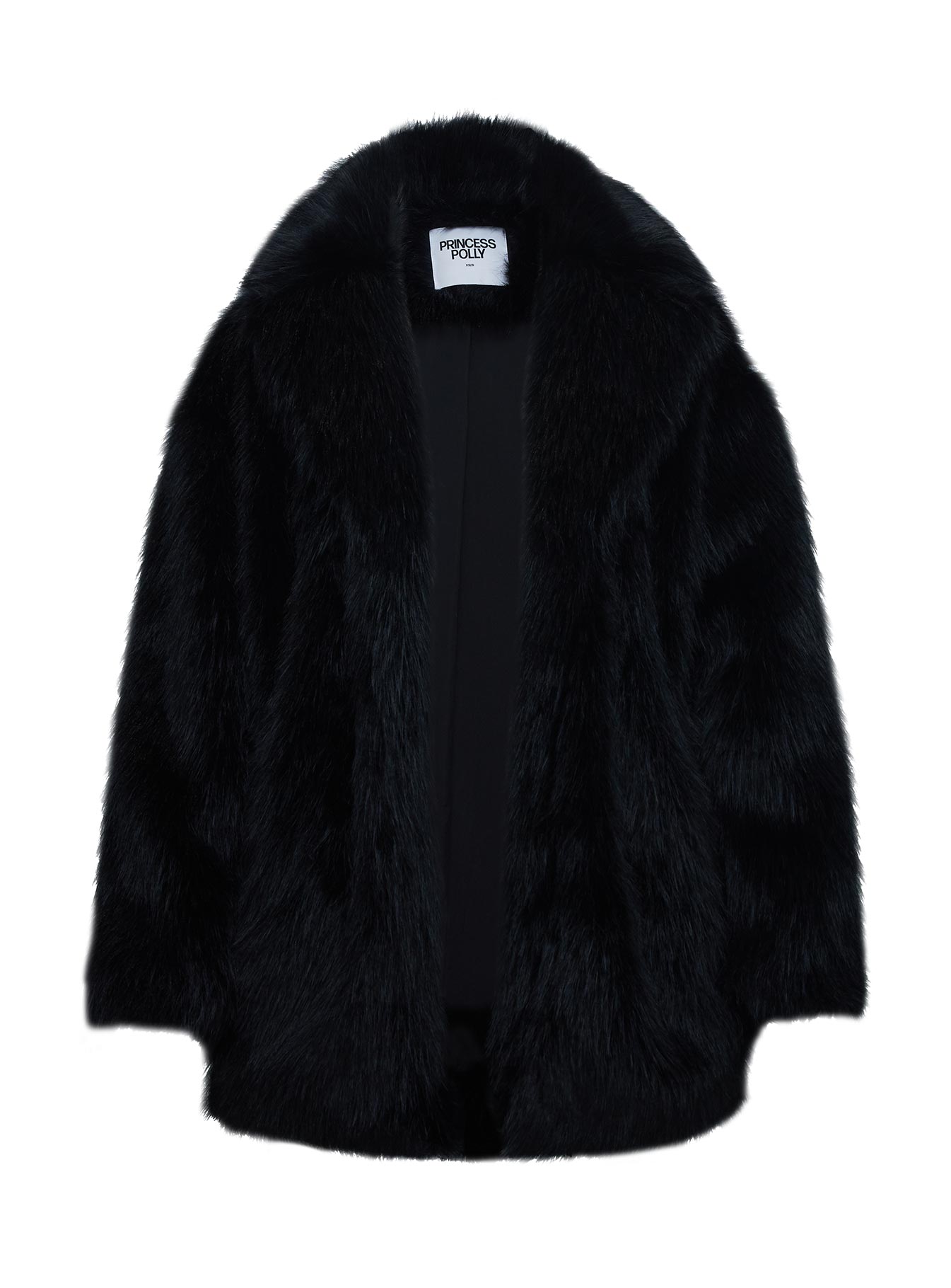 Super Trouper Faux Fur Jacket Black - Image 6