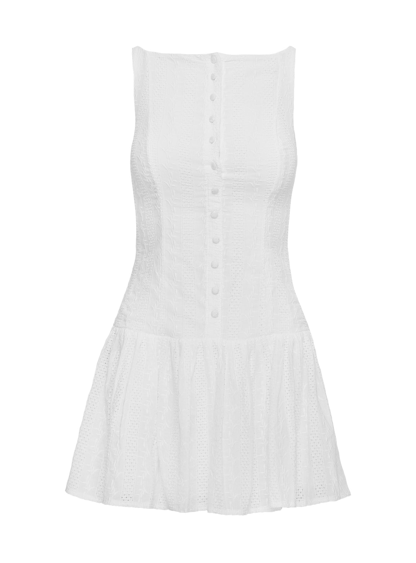 Sweeter Places Embroidered Mini Dress White Petite - Image 5