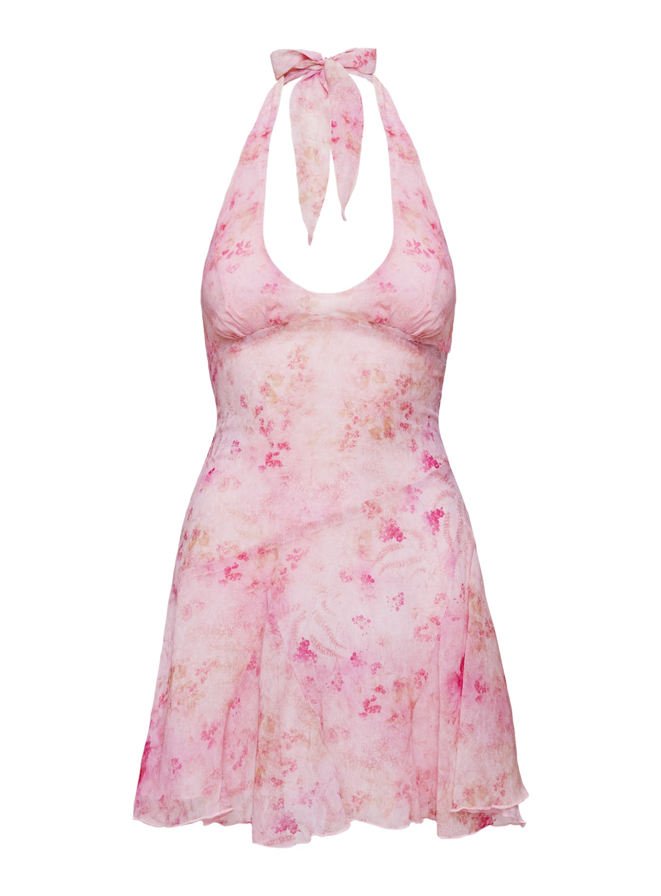 Valorie Halter Mini Dress Pink - Image 5