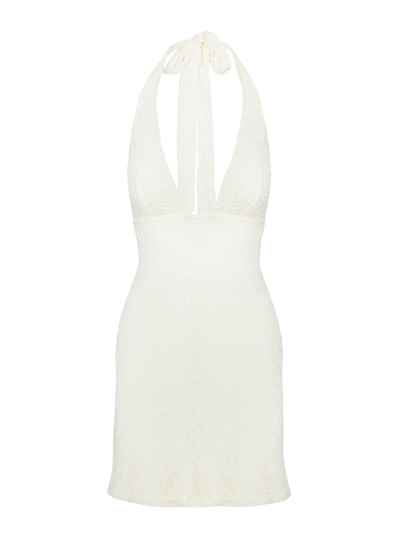 Youthful Spirit Halter Mini Dress Cream - Image 5