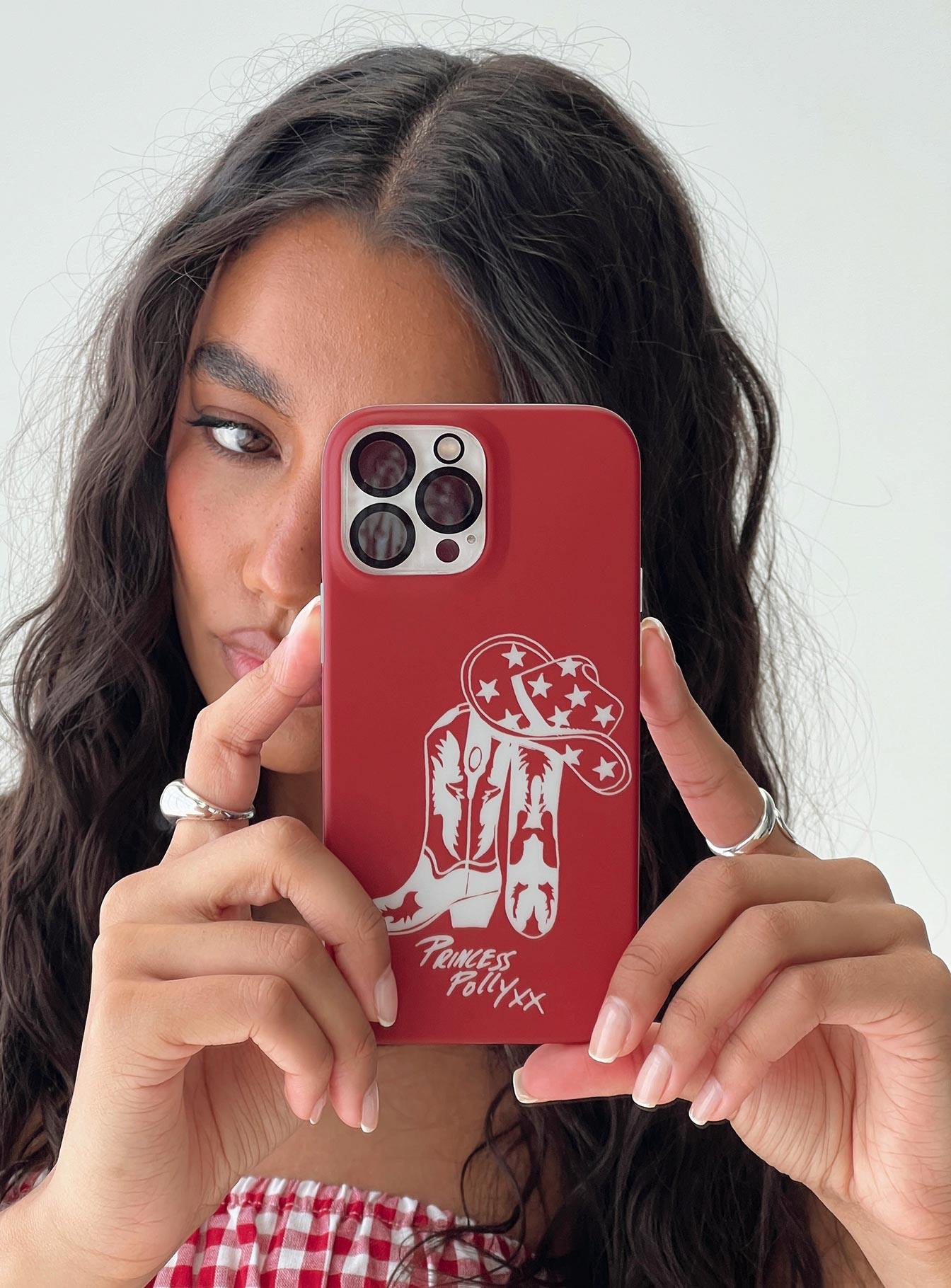 Cowboy Dreams Iphone Case Red - Image 3