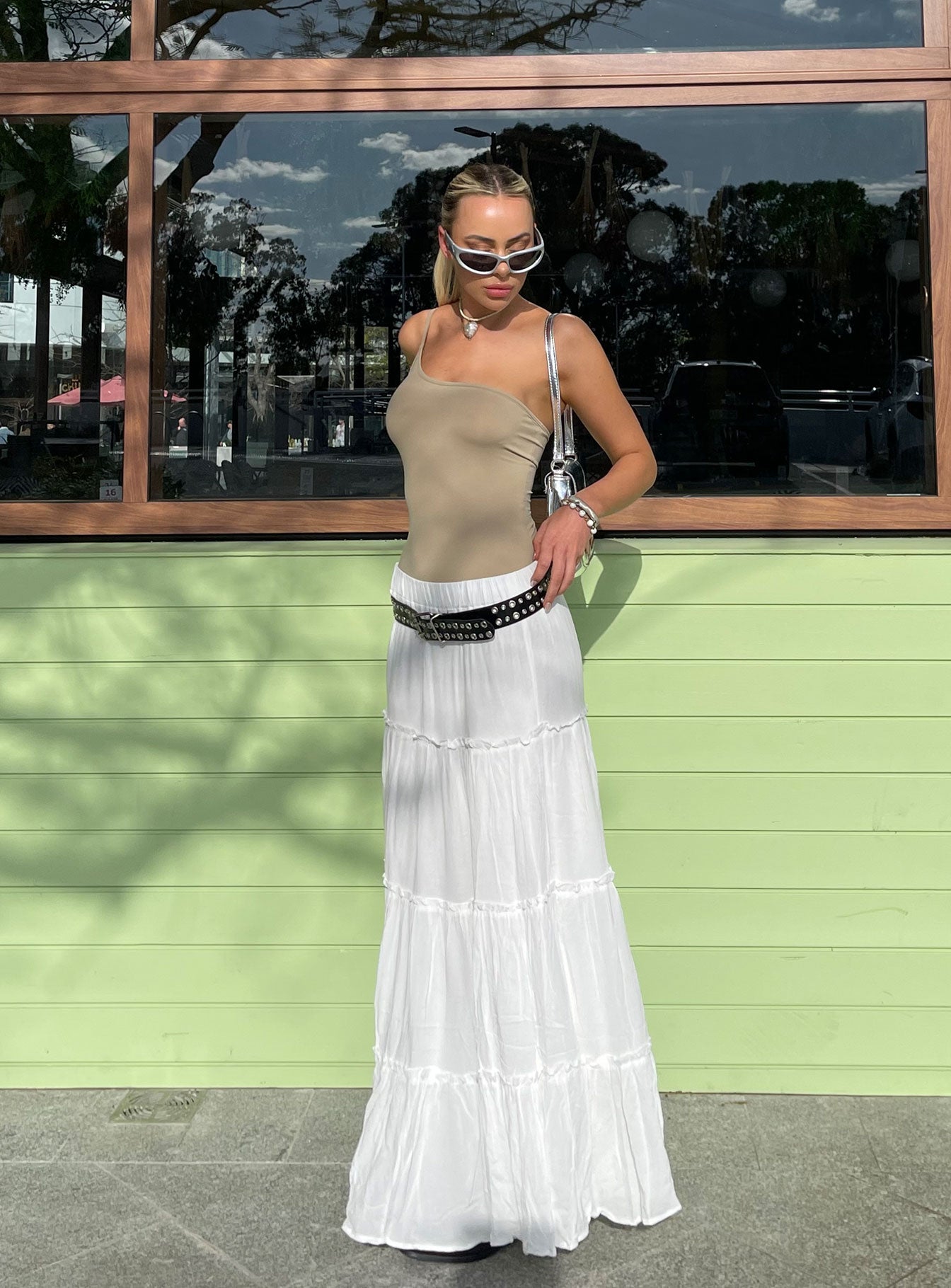 Miriah Maxi Skirt White Low Impact - Image 8